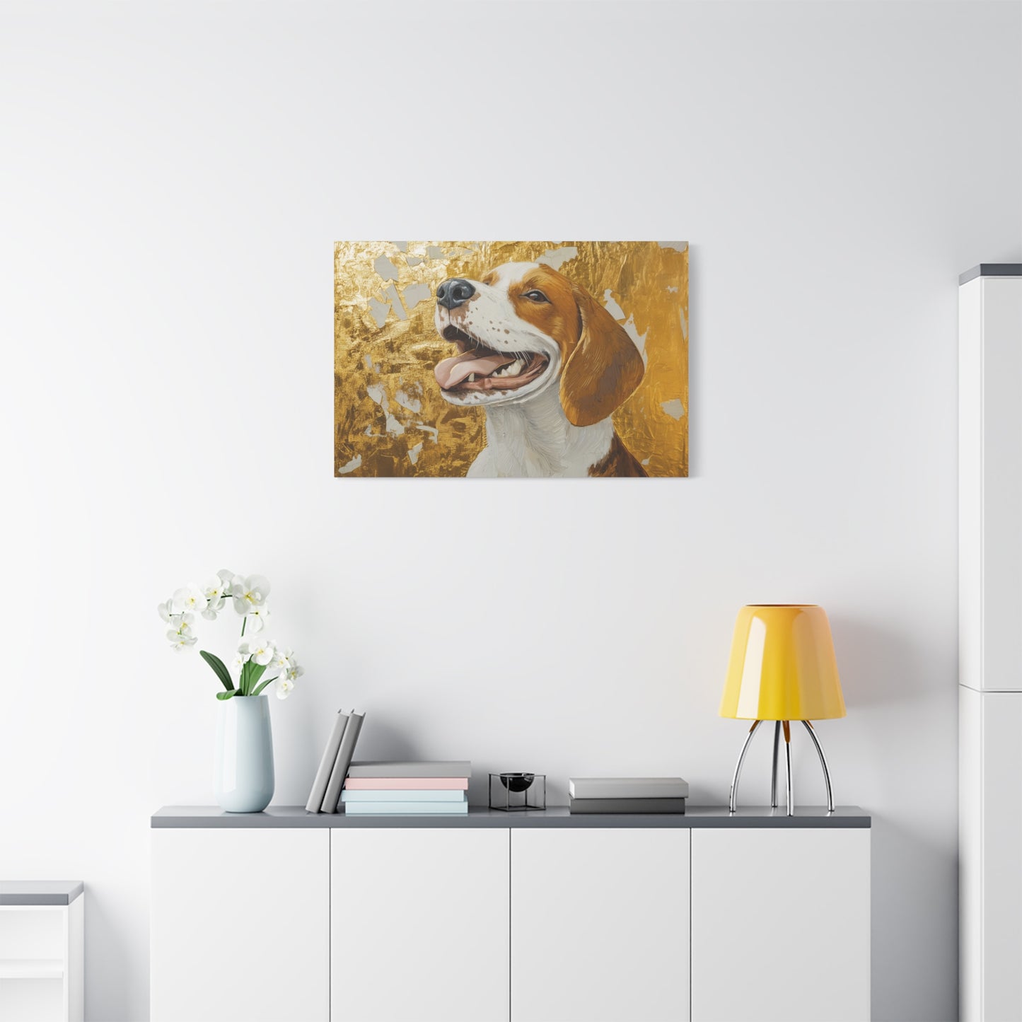 Gold Leaf Beagle - Canvas
