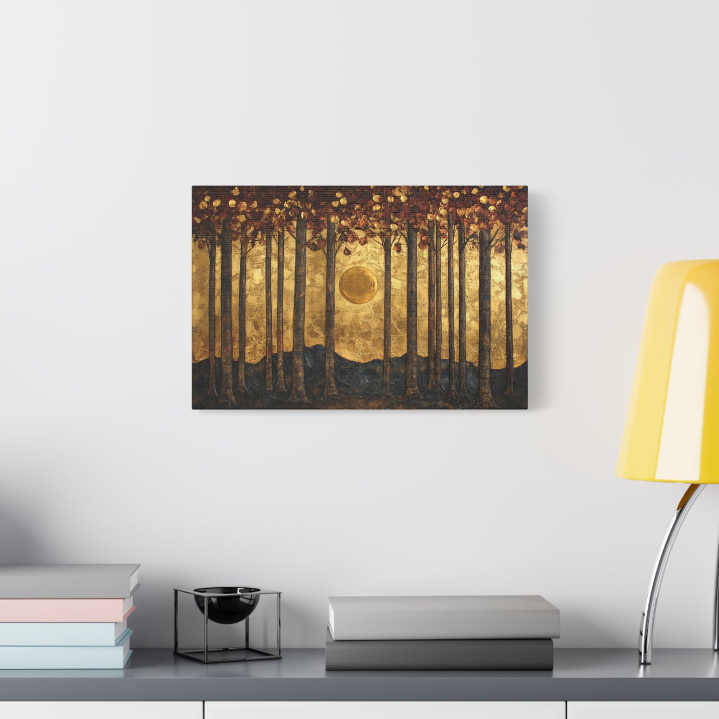 Gold Leaf Forest Sun - Canvas
