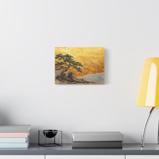 Gold Leaf Elegant Bonsai Tree - Canvas