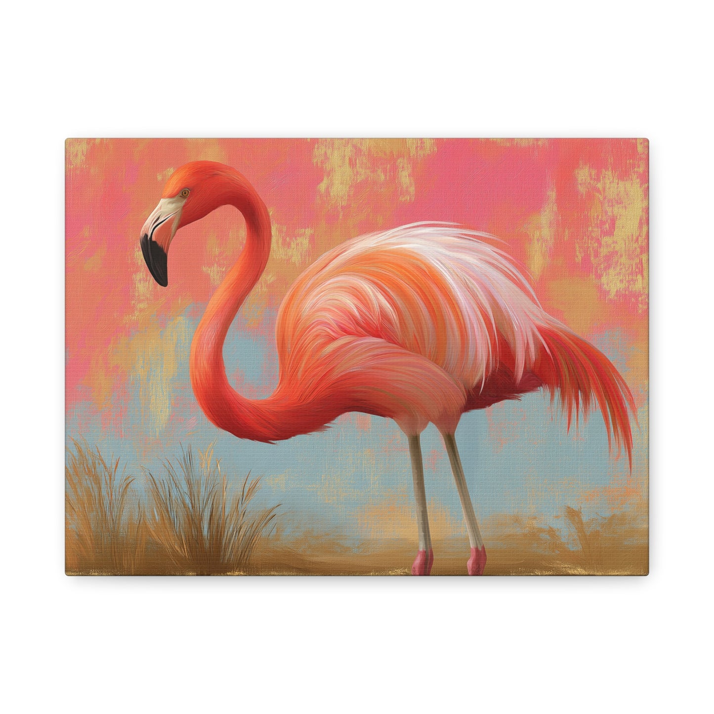 Pink Flamingo Art - Canvas