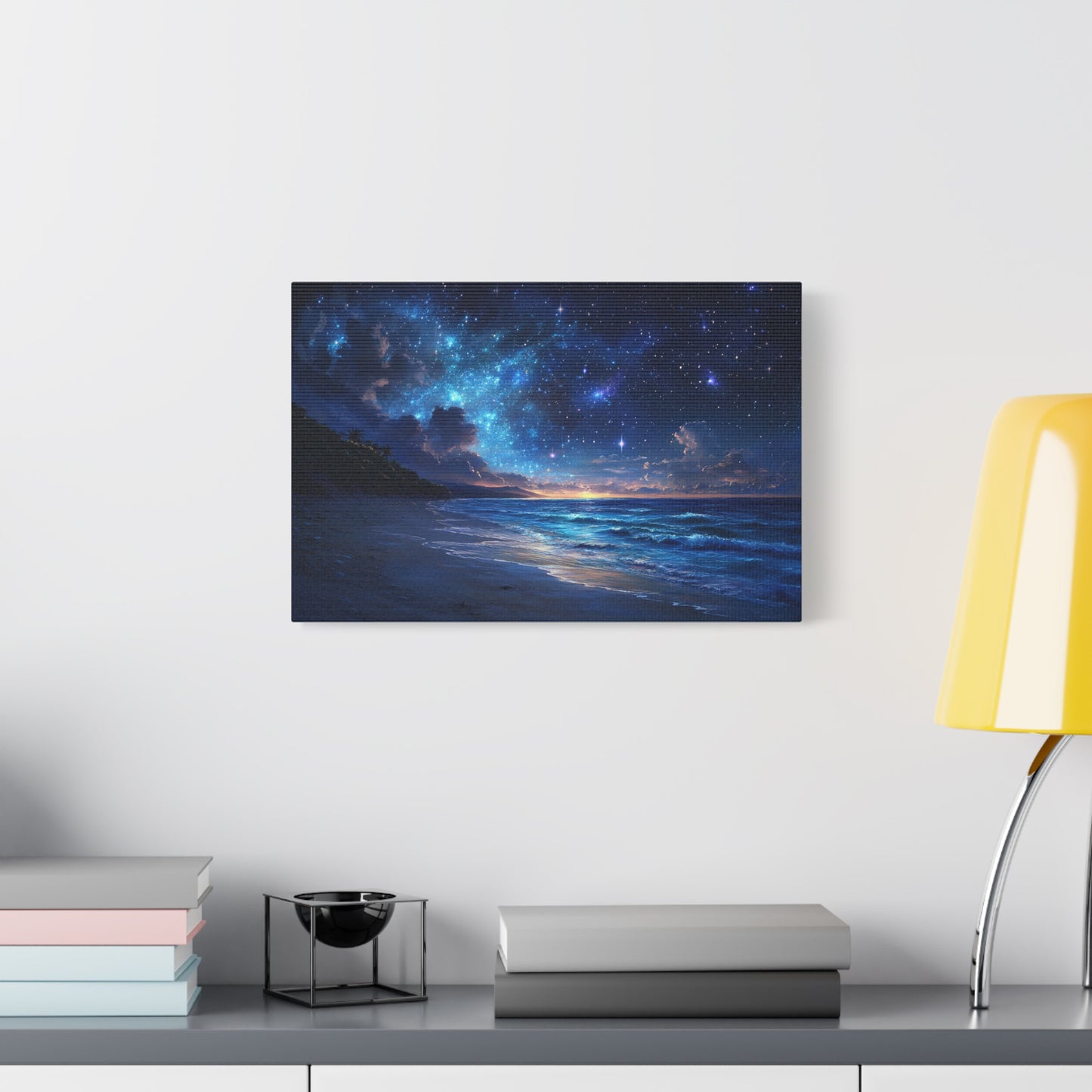 Ethereal Nighttime Oceanic Sky - Canvas