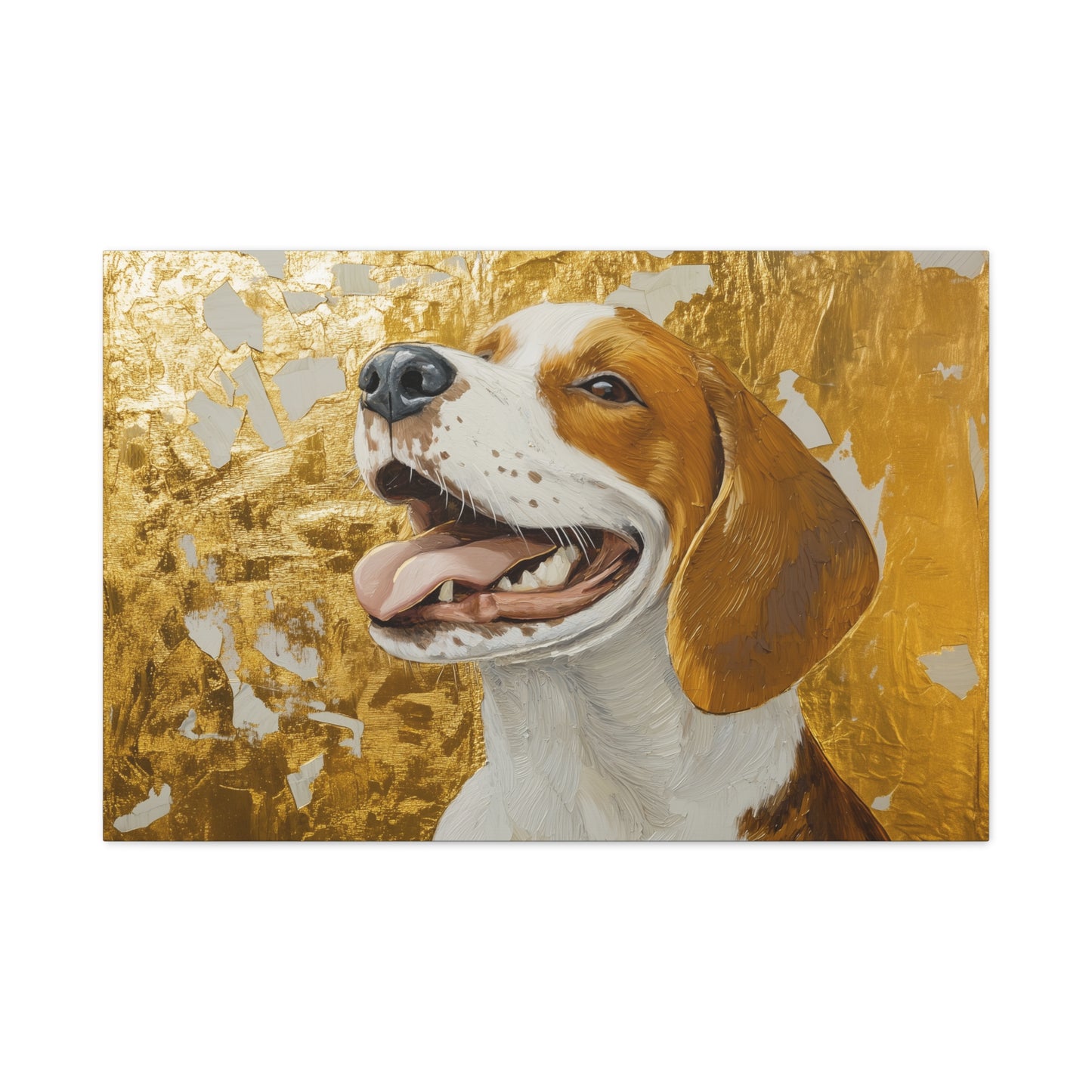 Gold Leaf Beagle - Canvas