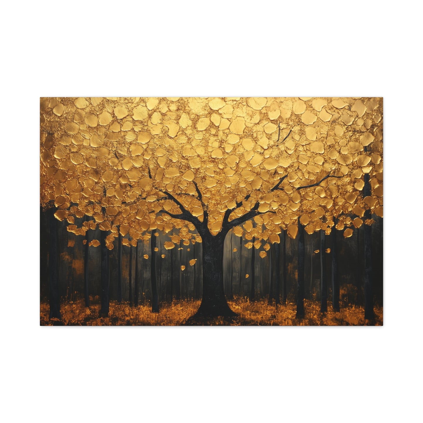 Gold Leaf Golden Forest Tree- Canvas