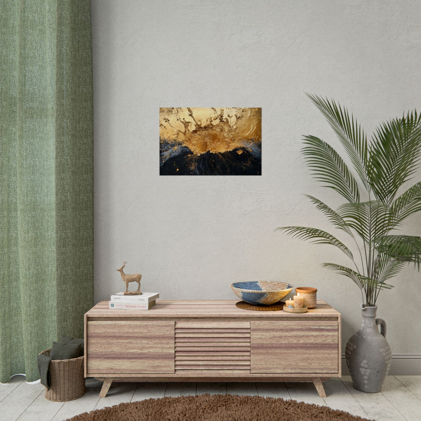 Gold Leaf Abstract Eruption - Premium Art Print