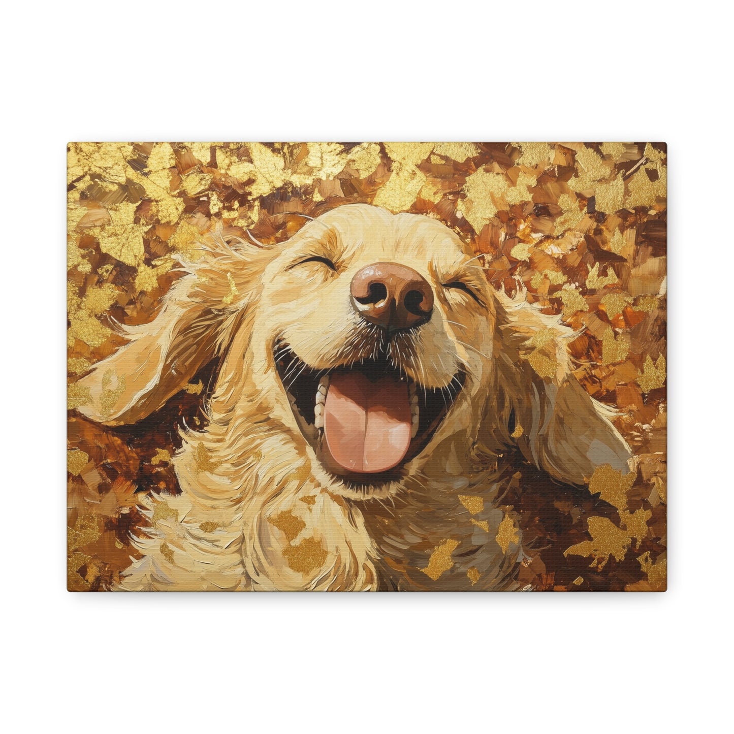 Gold Leaf Golden Retriever - Canvas