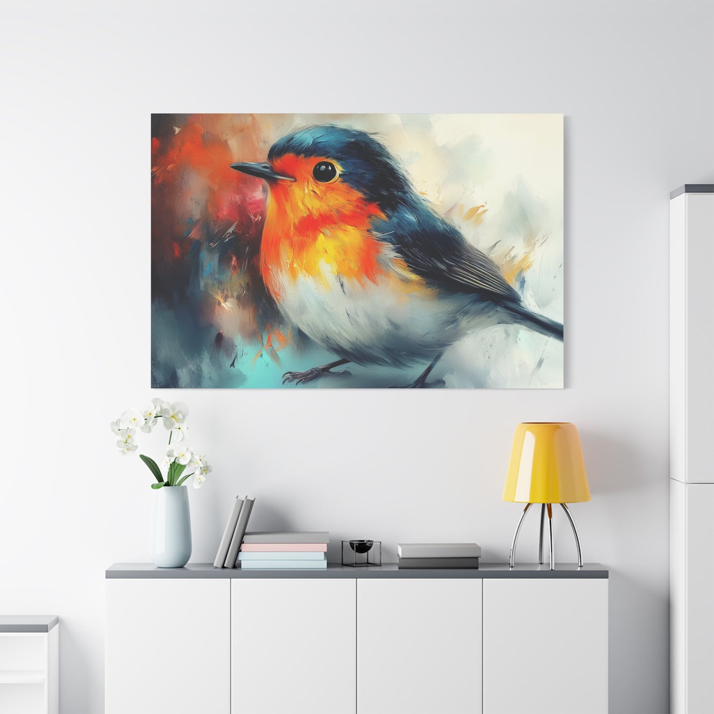 Red Breast Robin Art - Canvas