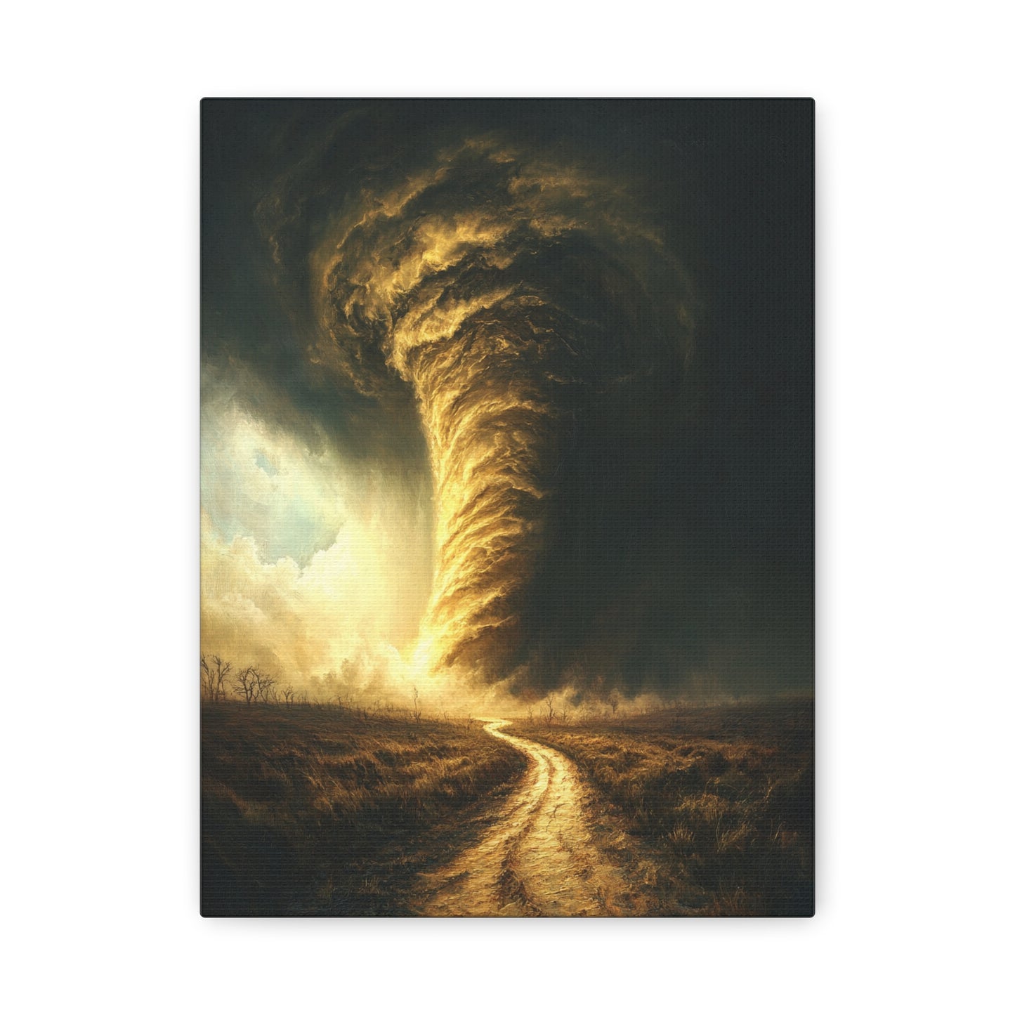 The Footpath To Destruction Tornado Art - Canvas