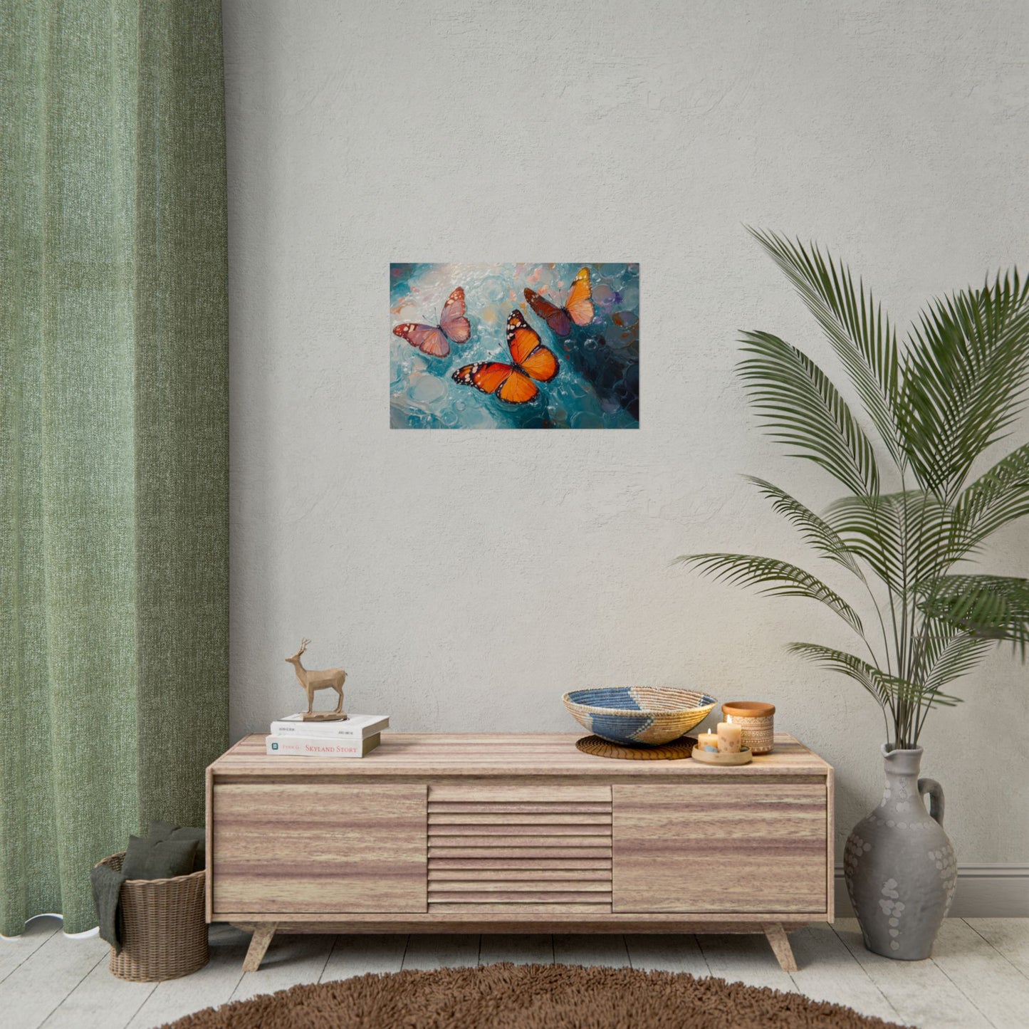 Abstract 3 Butterfly Art - Premium Art Print