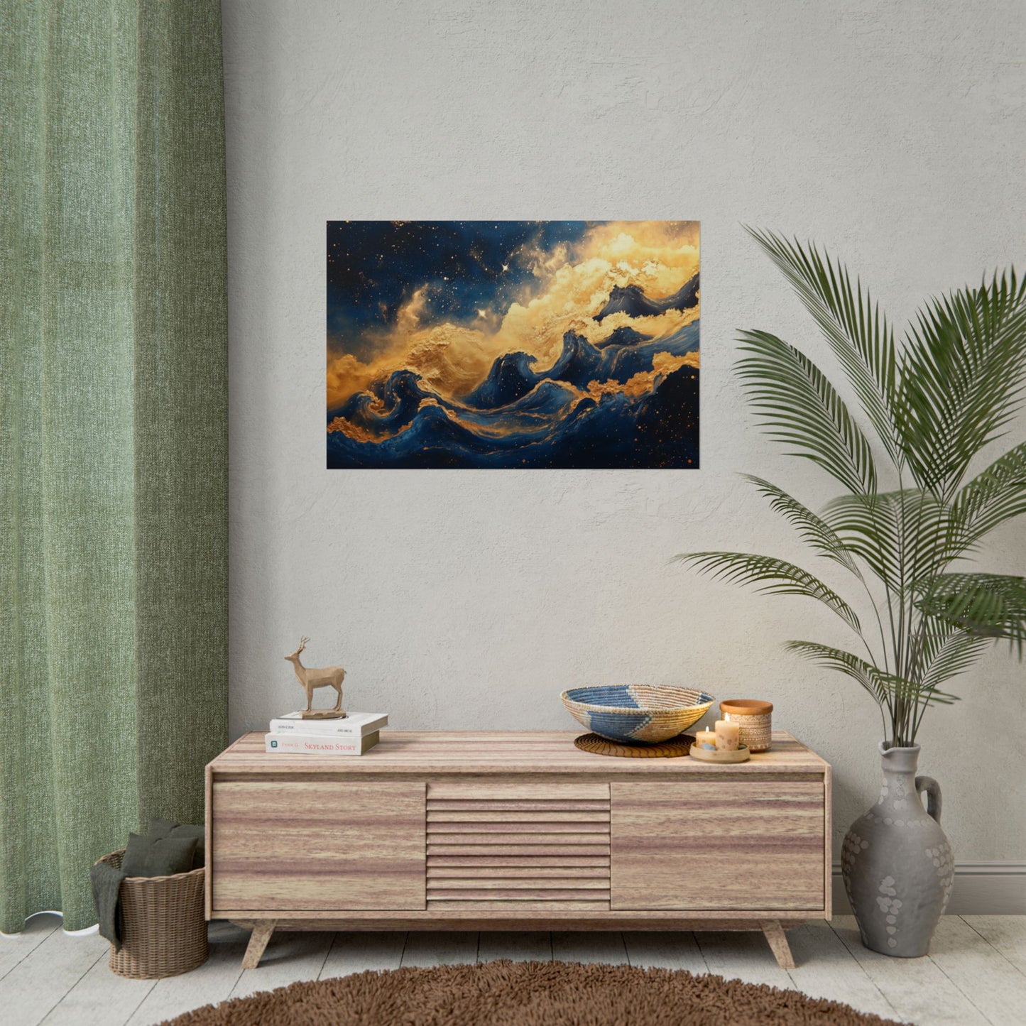 Gold Leaf Star Nursery - Premium Art Print