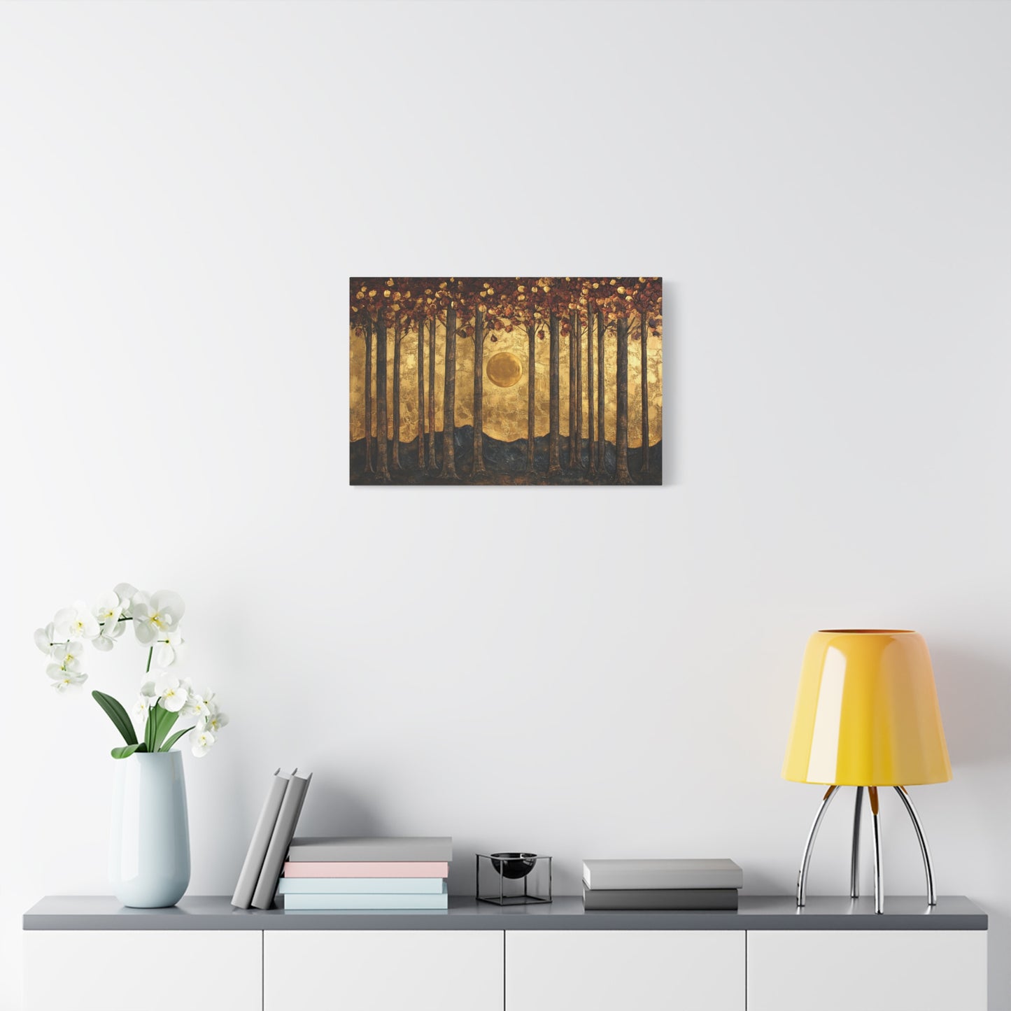 Gold Leaf Forest Sun - Canvas