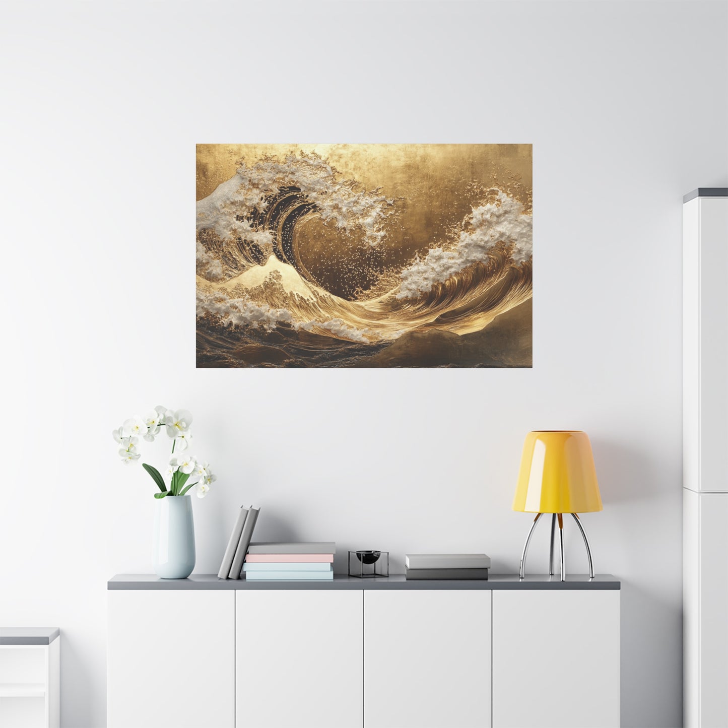 Gold Leaf Gold Waves - Canvas