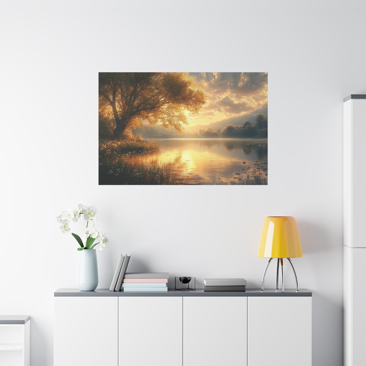 Peaceful Waterside Tranquility - Canvas