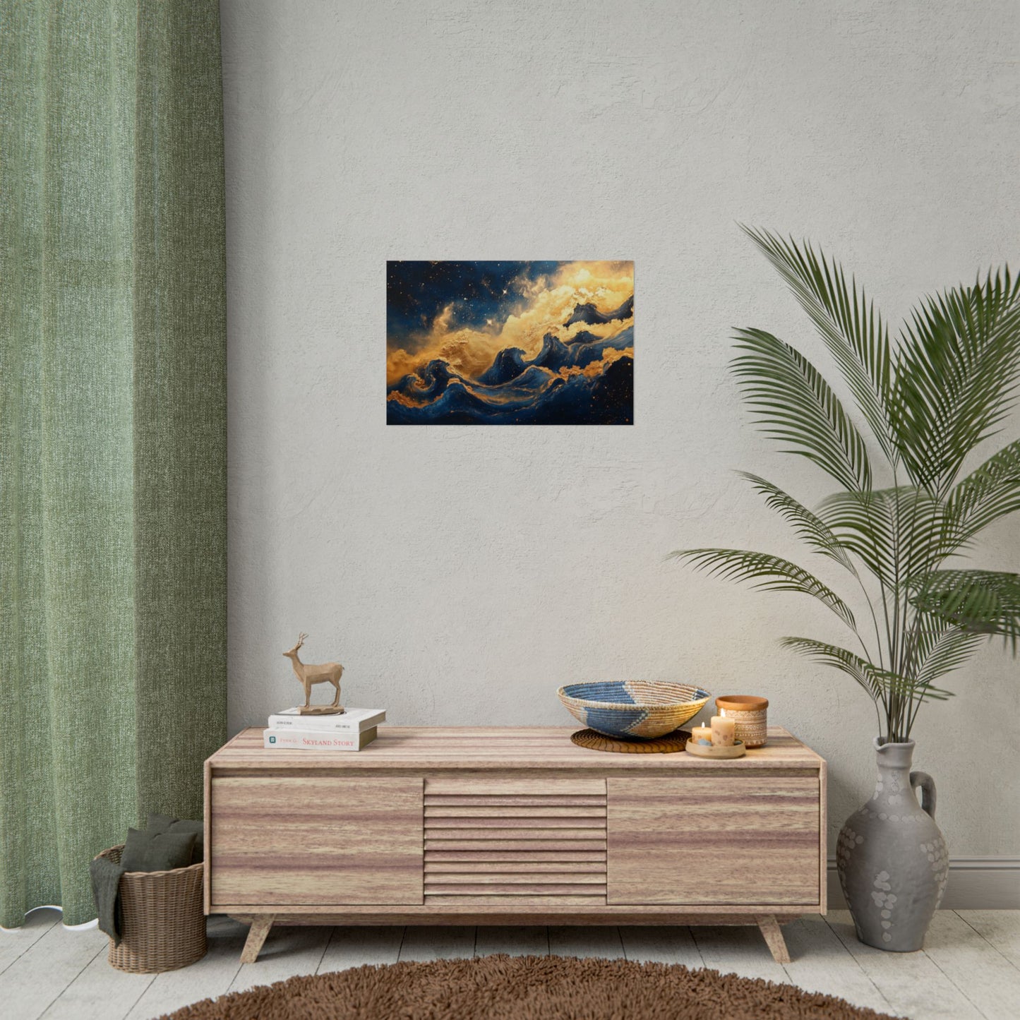 Gold Leaf Star Nursery - Premium Art Print