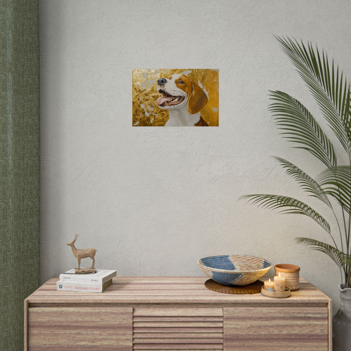 Gold Leaf Beagle - Premium Art Print
