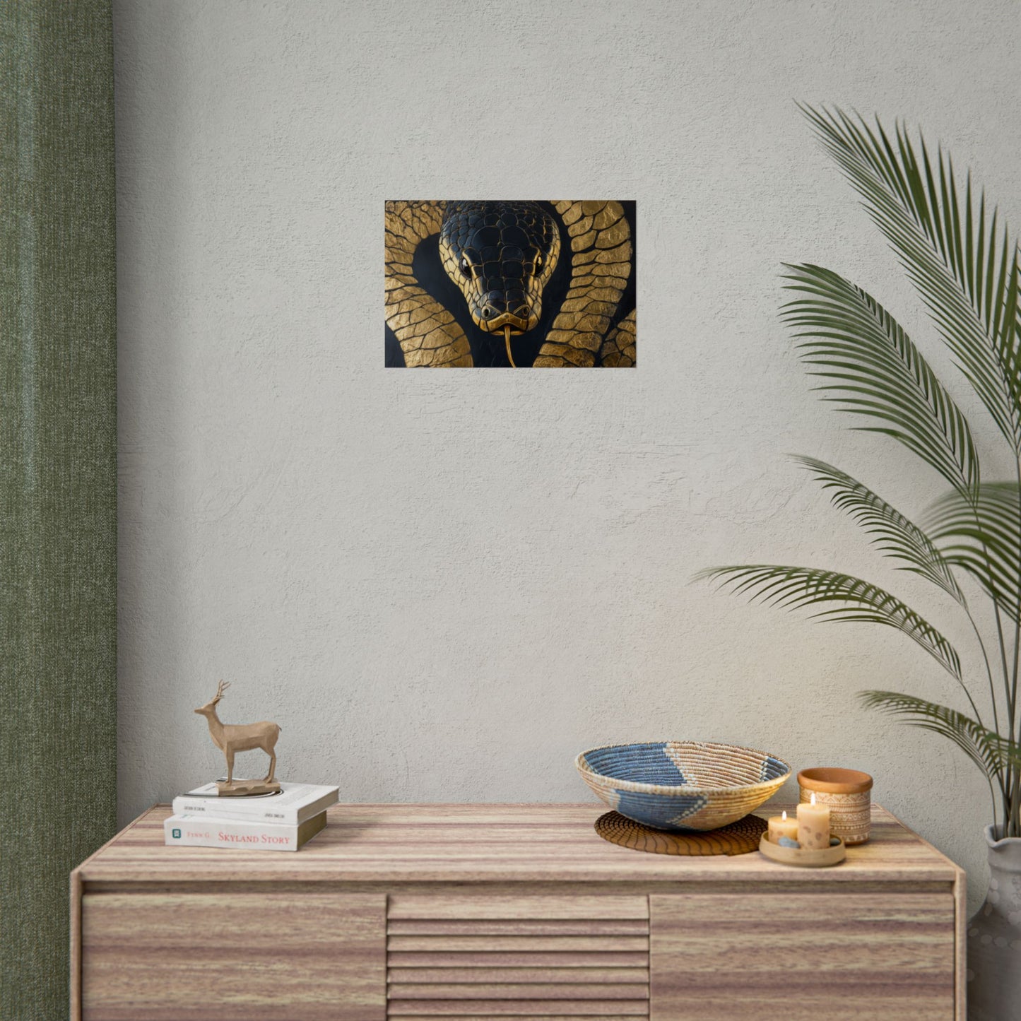 Gold Leaf Snake - Premium Art Print
