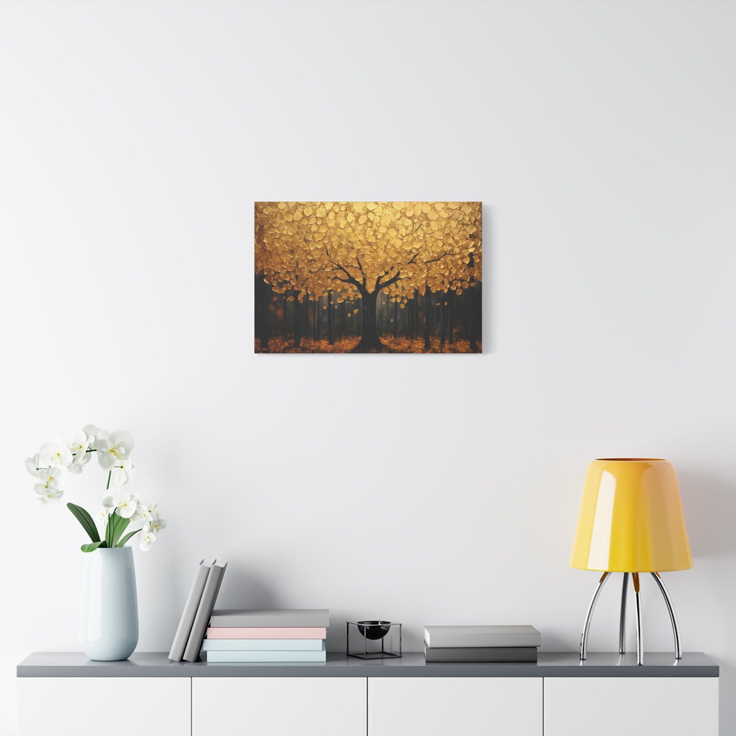 Gold Leaf Golden Forest Tree- Canvas