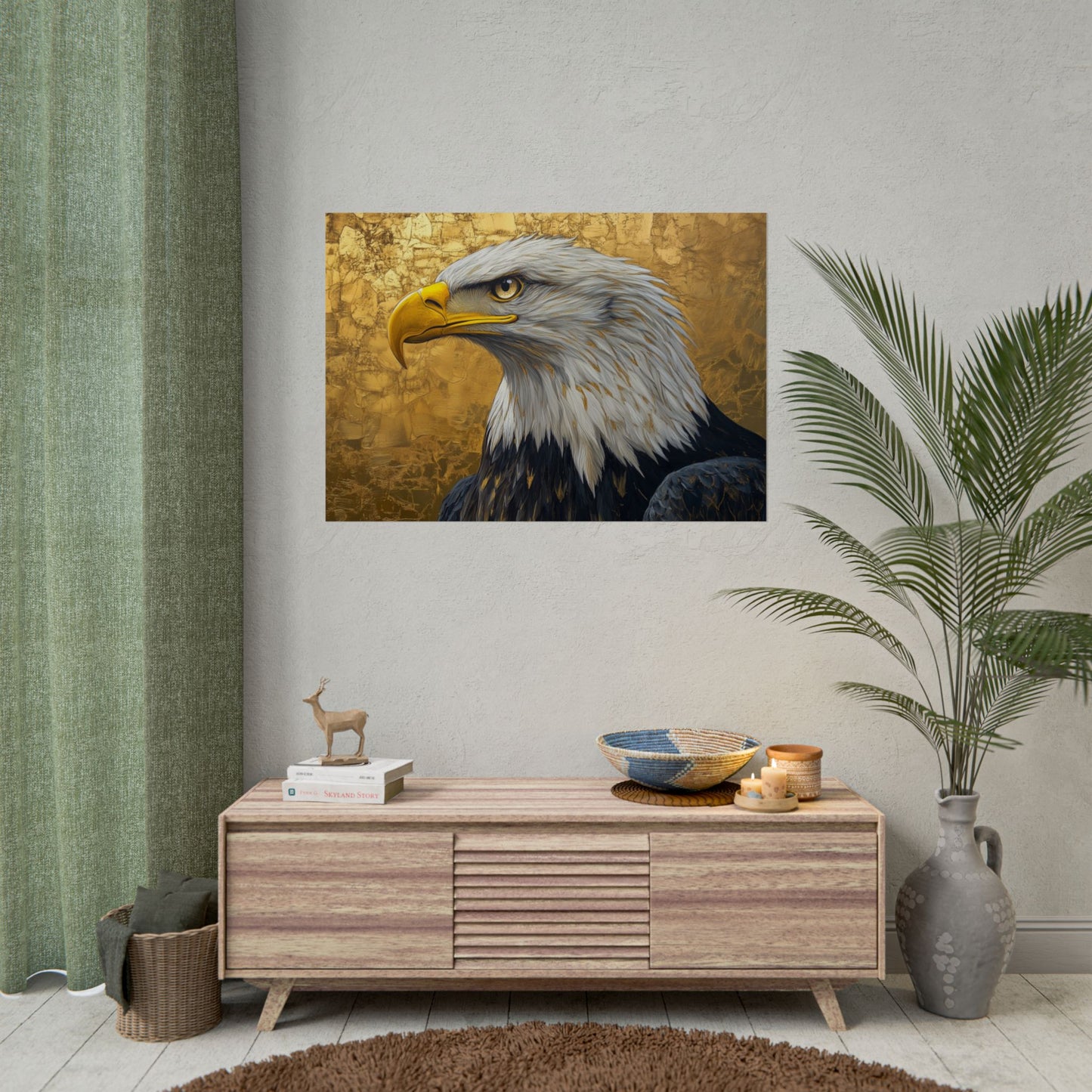 Gold Leaf Bald Eagle - Premium Art Print