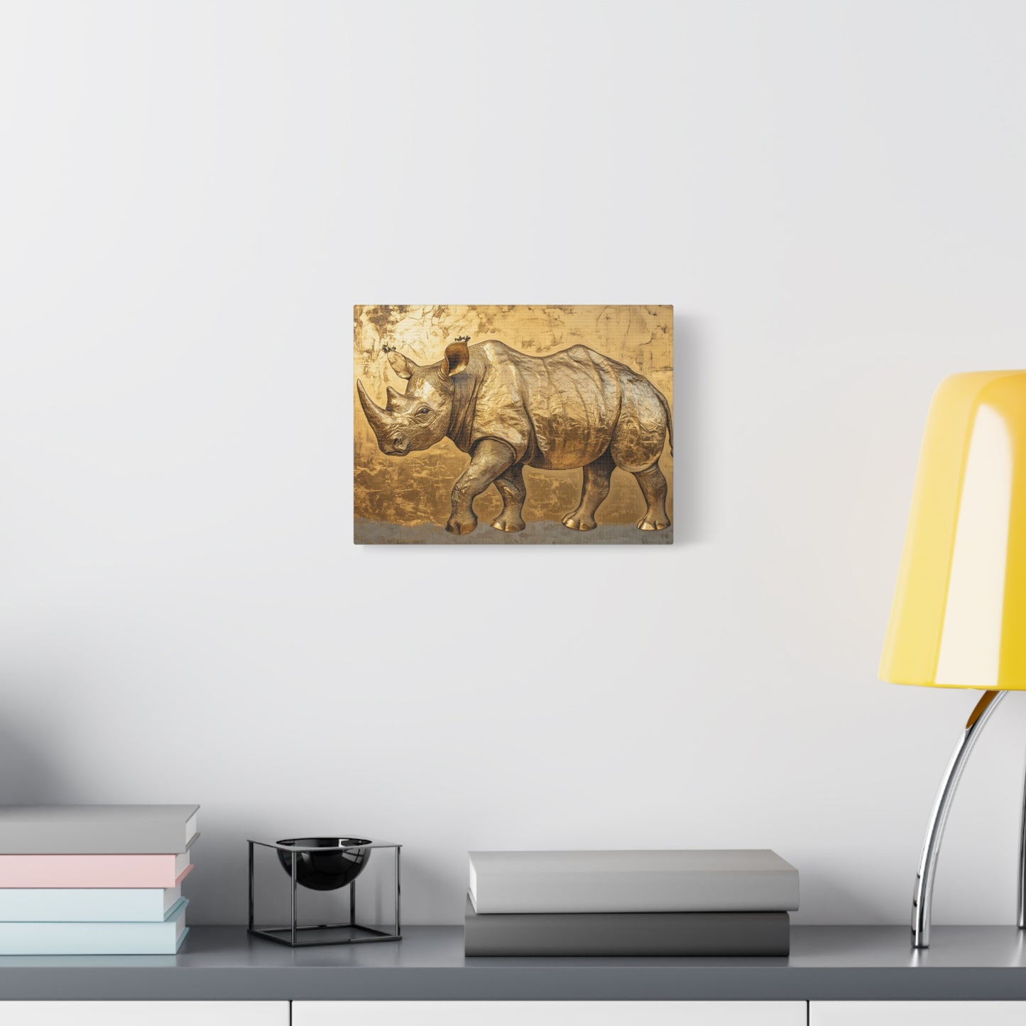Gold Leaf Rhino - Canvas