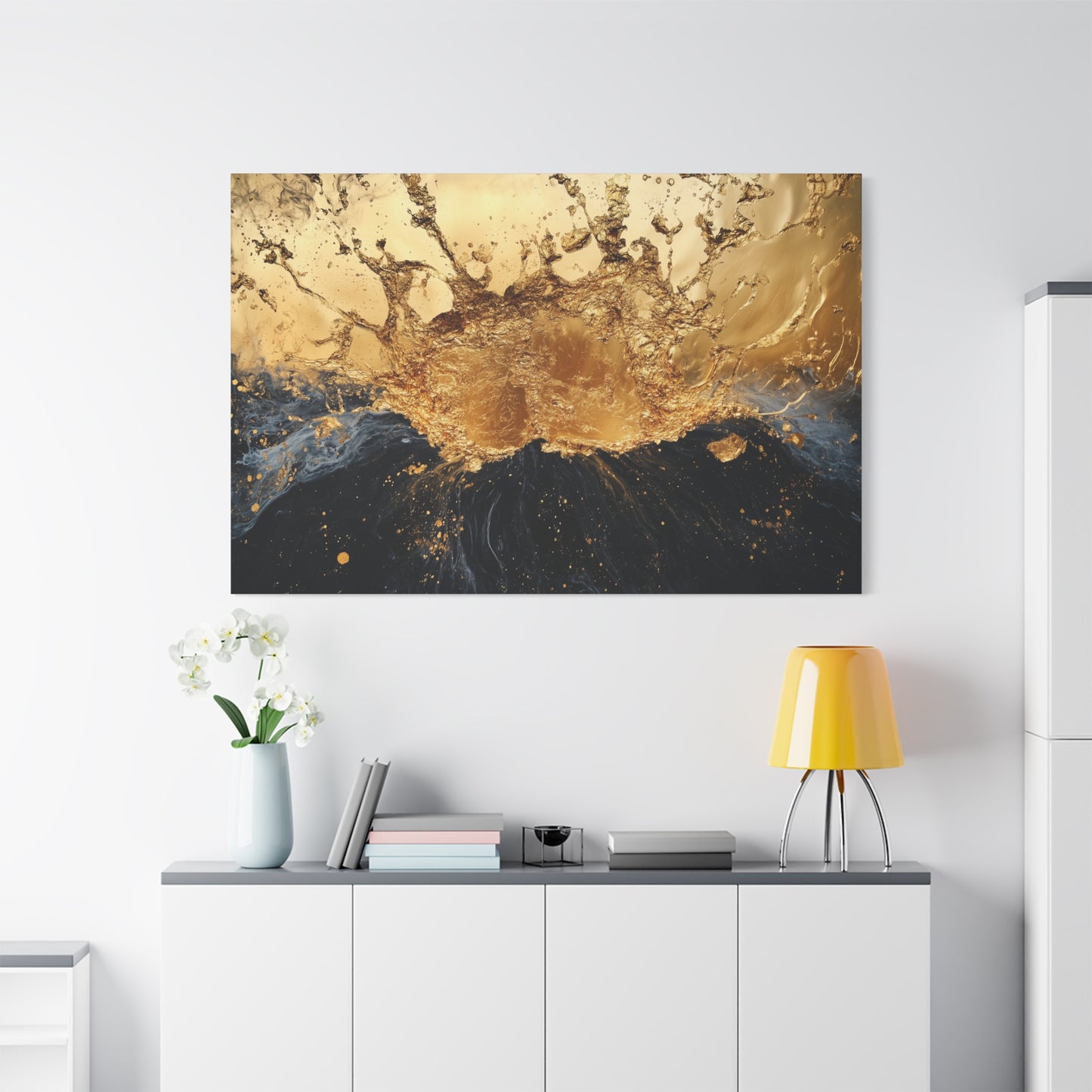 Gold Leaf Abstract Eruption - Canvas