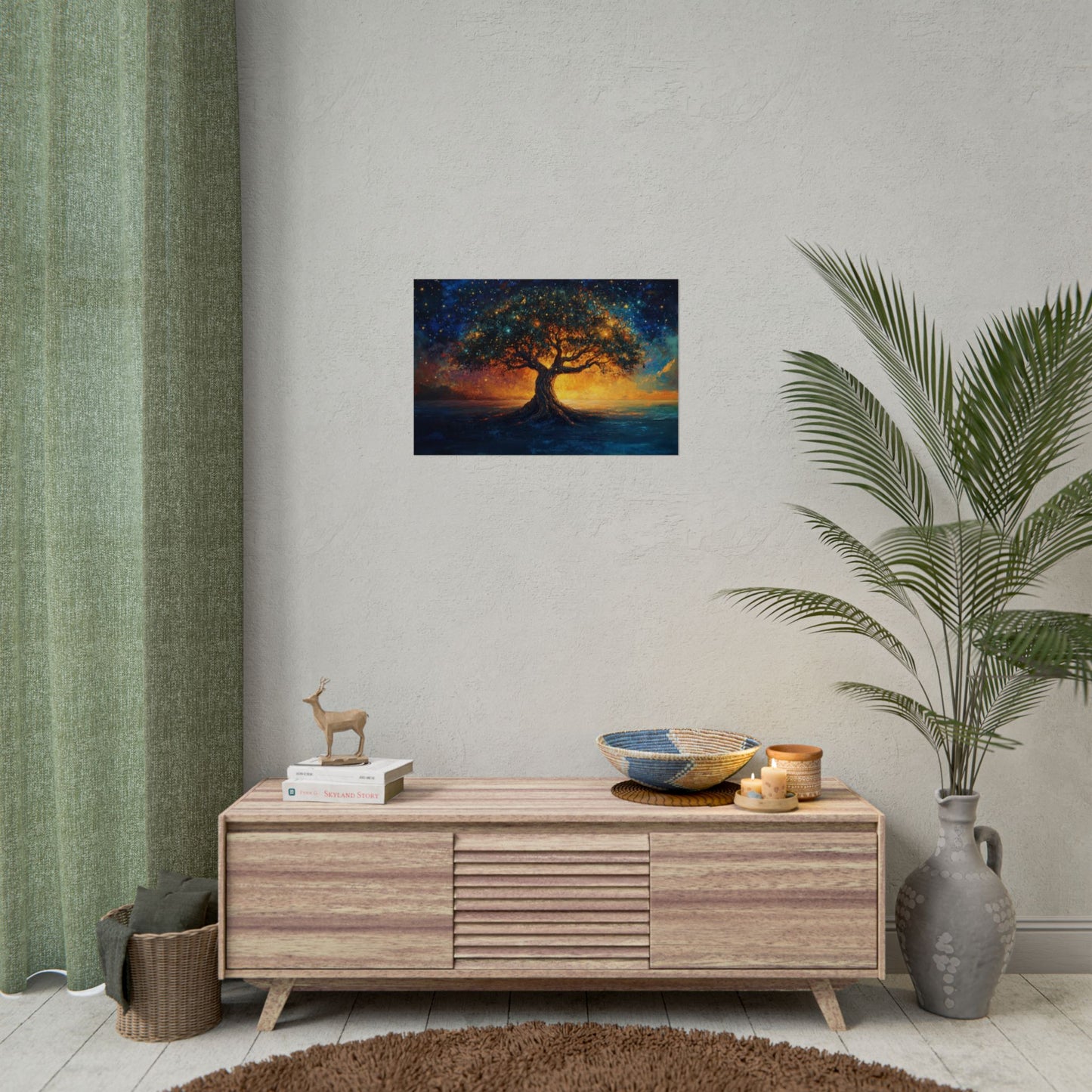 Colorful Star Tree - Premium Art Print