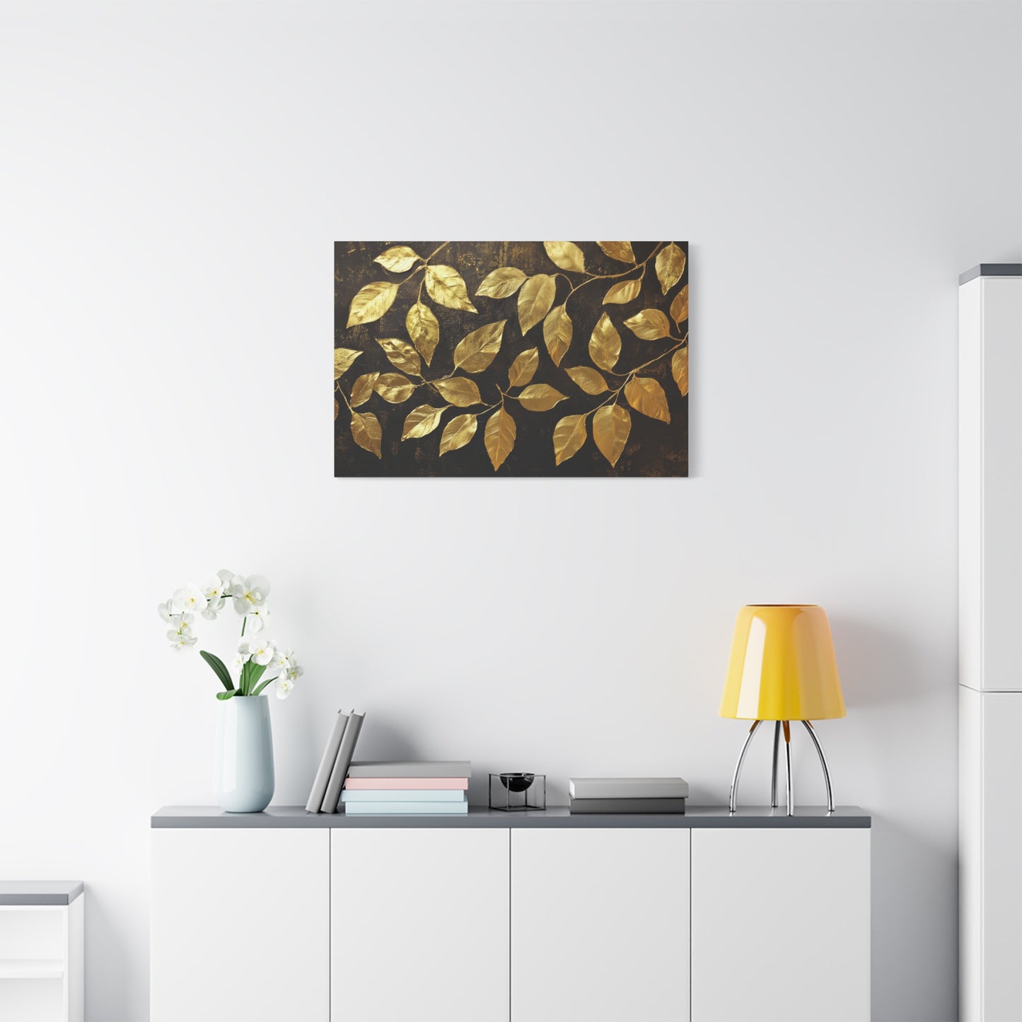 Gold Leaf Golden Leaves - Canvas