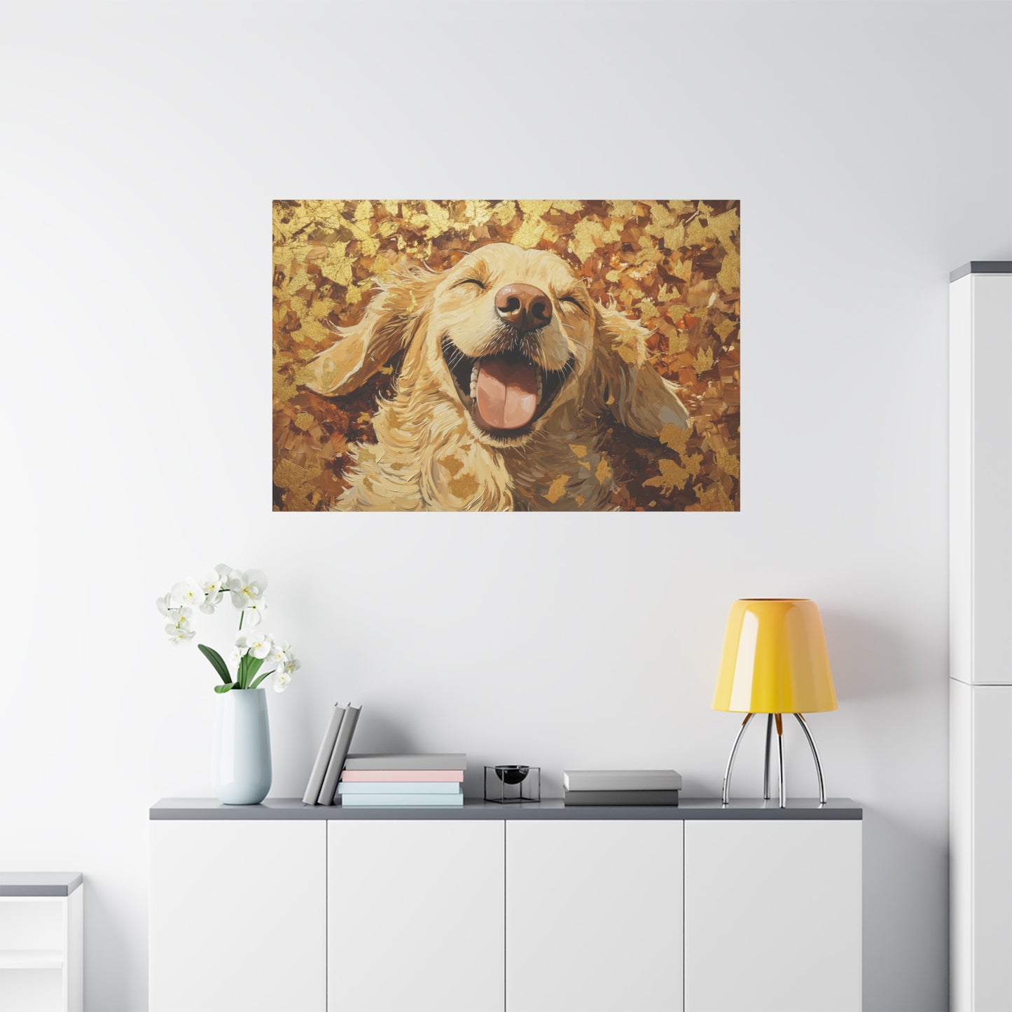Gold Leaf Golden Retriever - Canvas