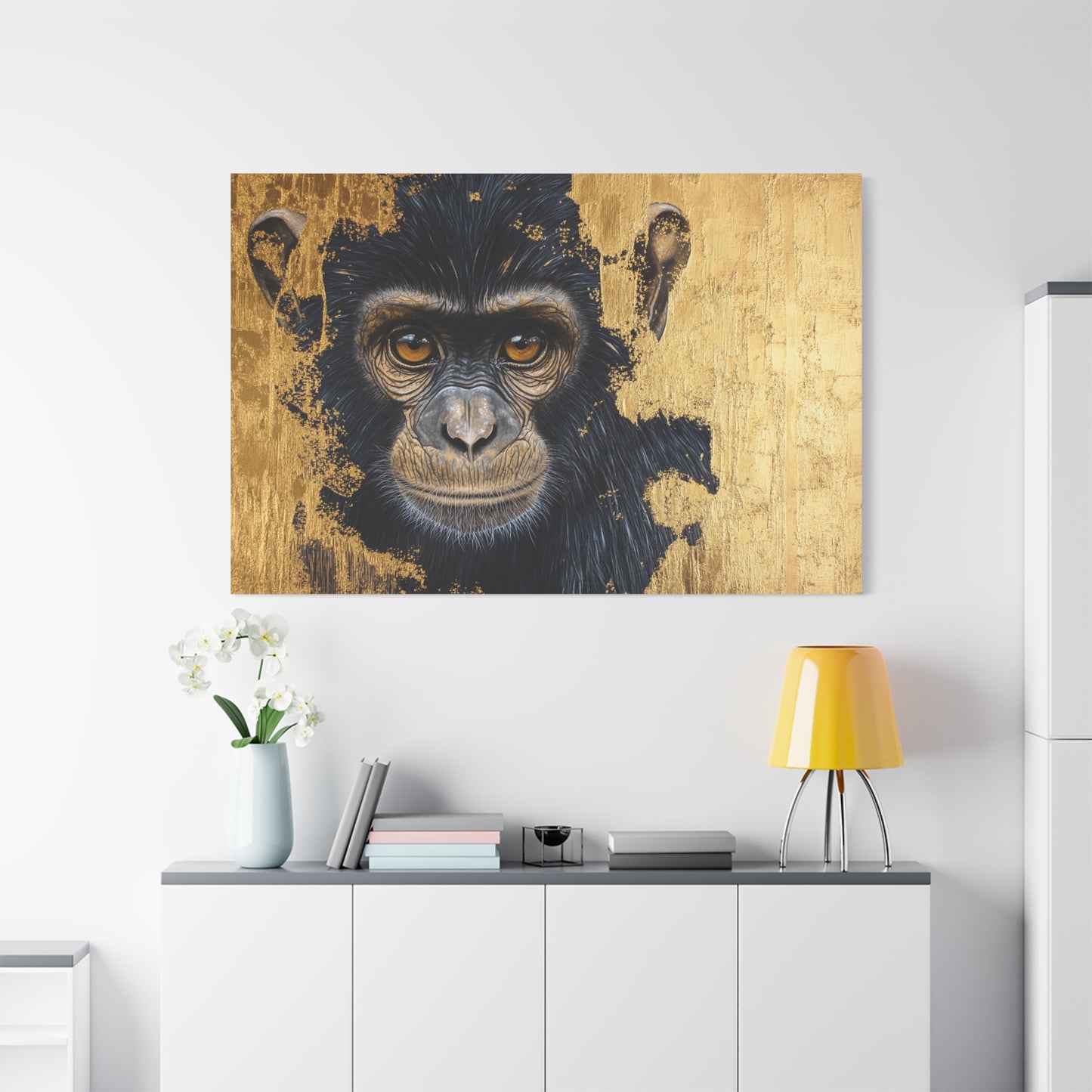 Gold Leaf Chimpanzee - Canvas