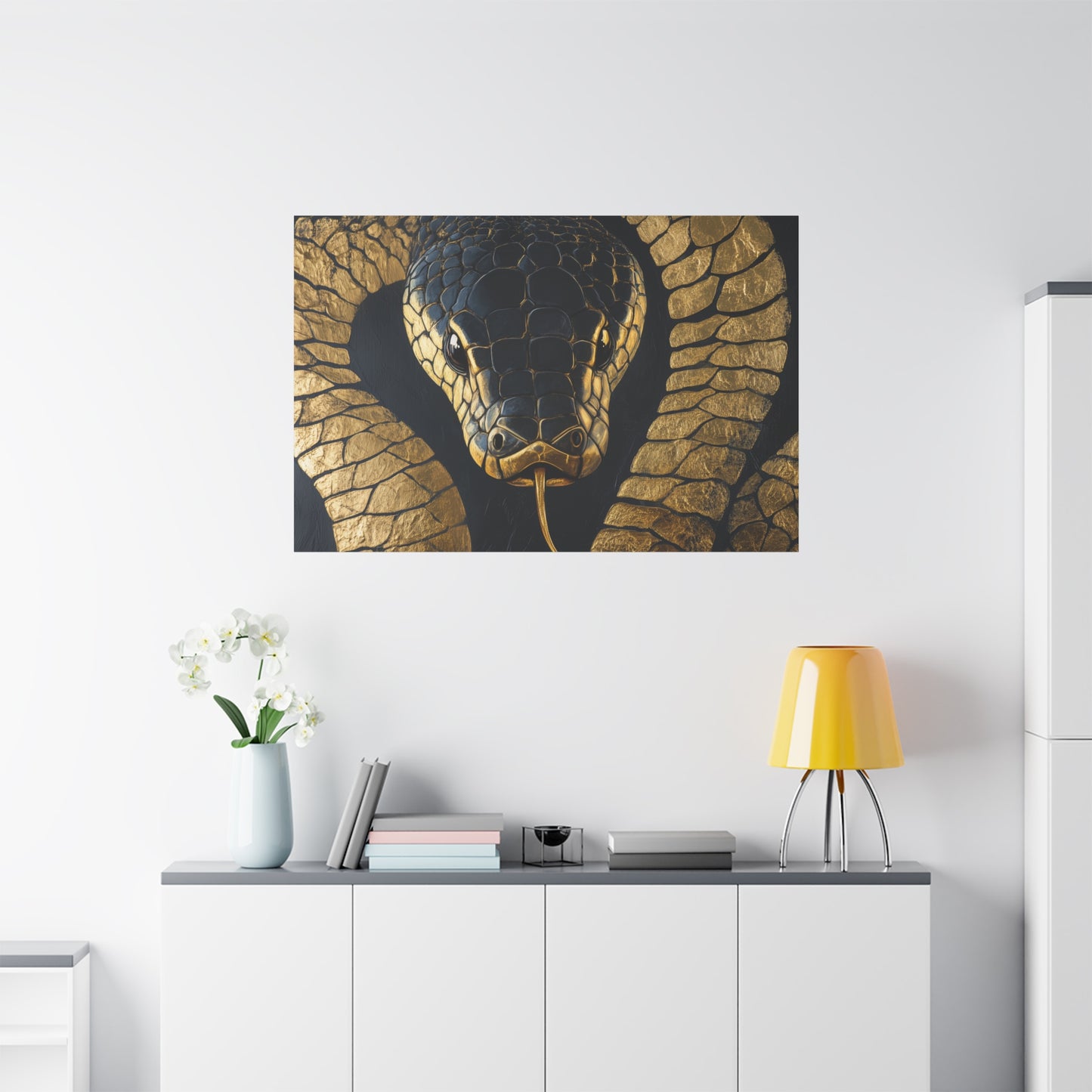 Gold Leaf Snake - Canvas