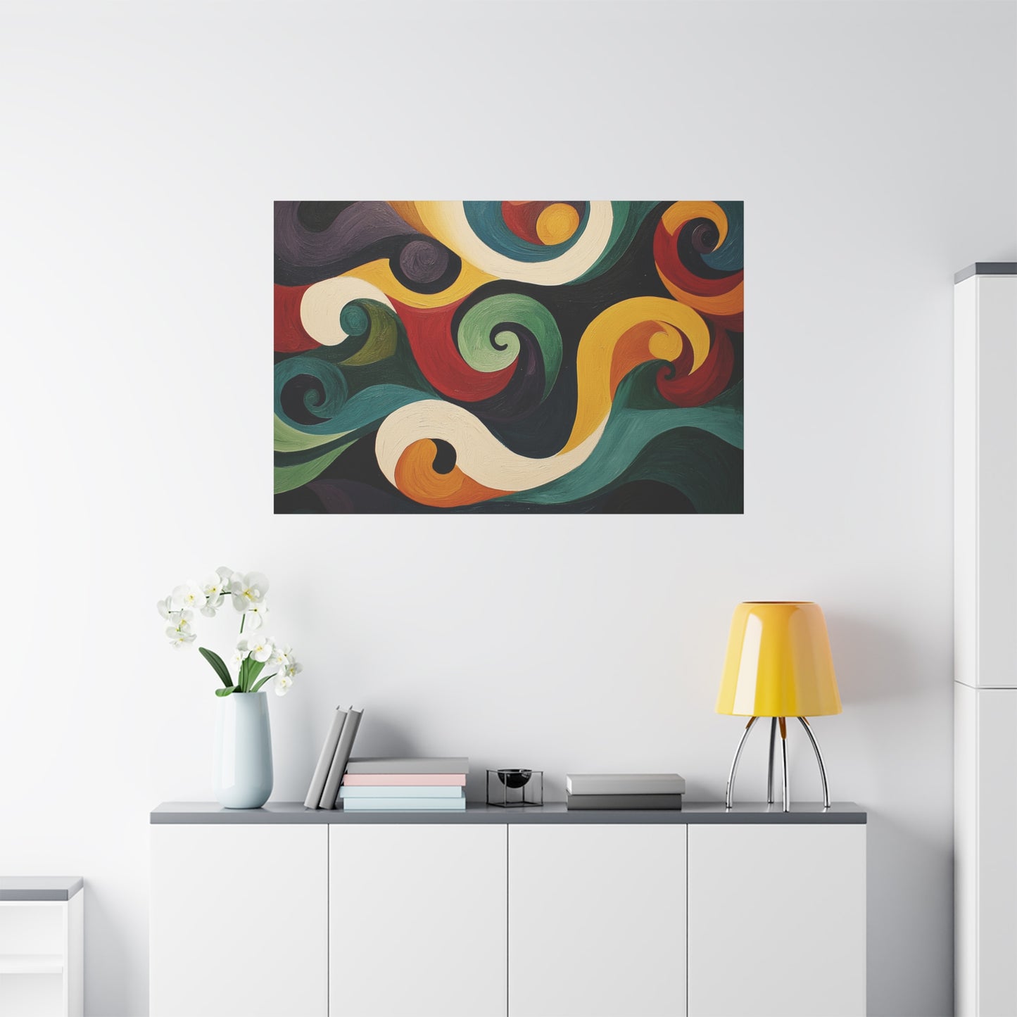 Artistic Swirls Abstract - Canvas