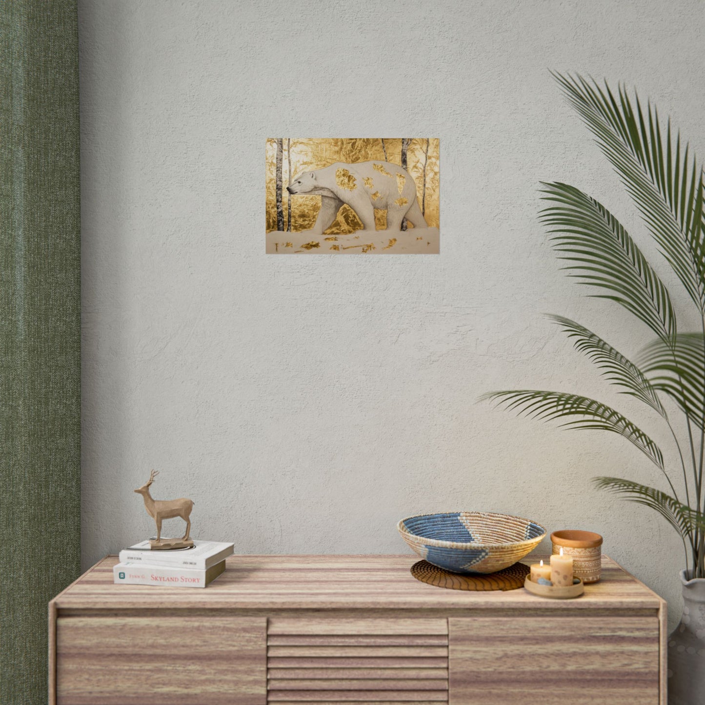 Gold Leaf Polar Bear - Premium Art Print