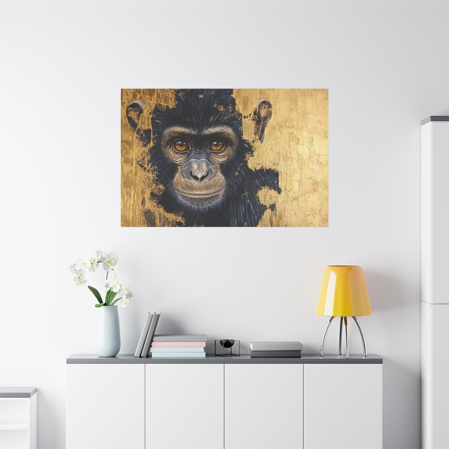 Gold Leaf Chimpanzee - Canvas