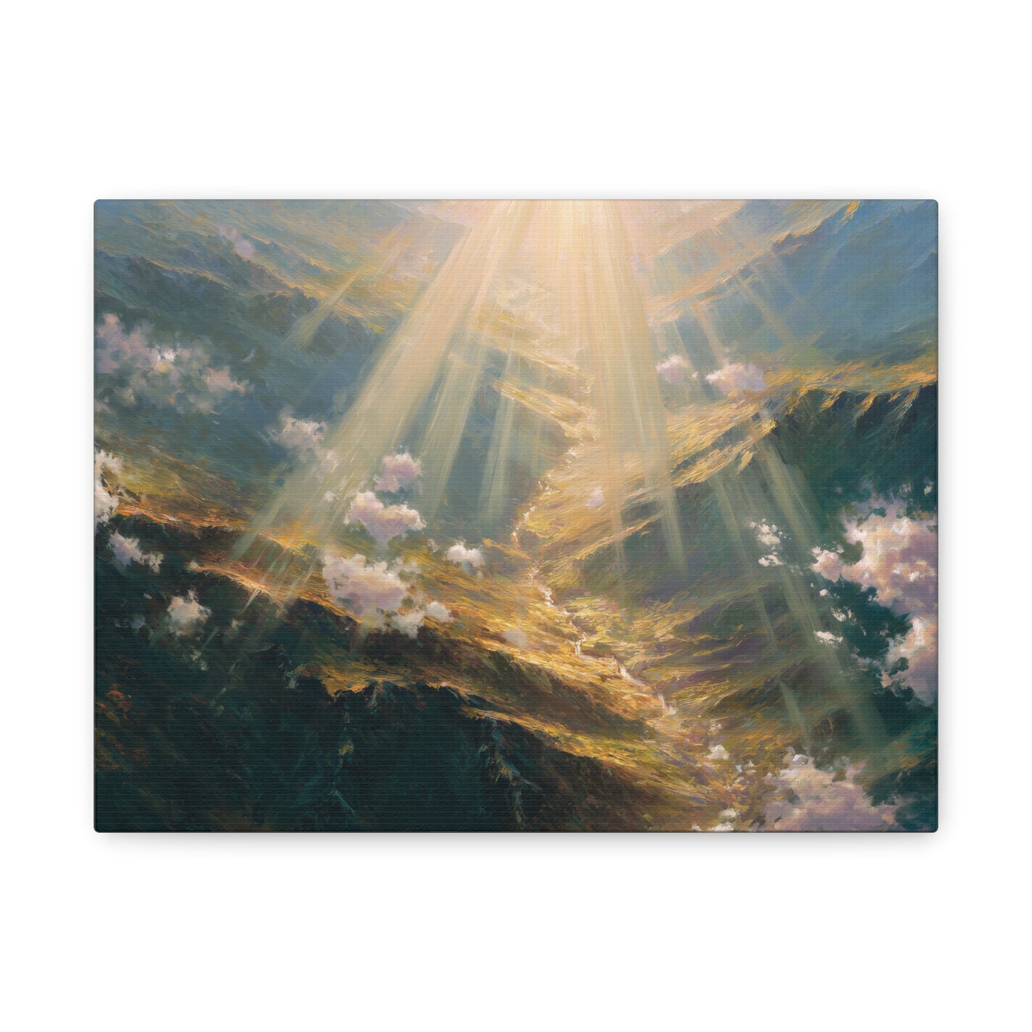 Aerial Mountain Landscape Art - Canvas