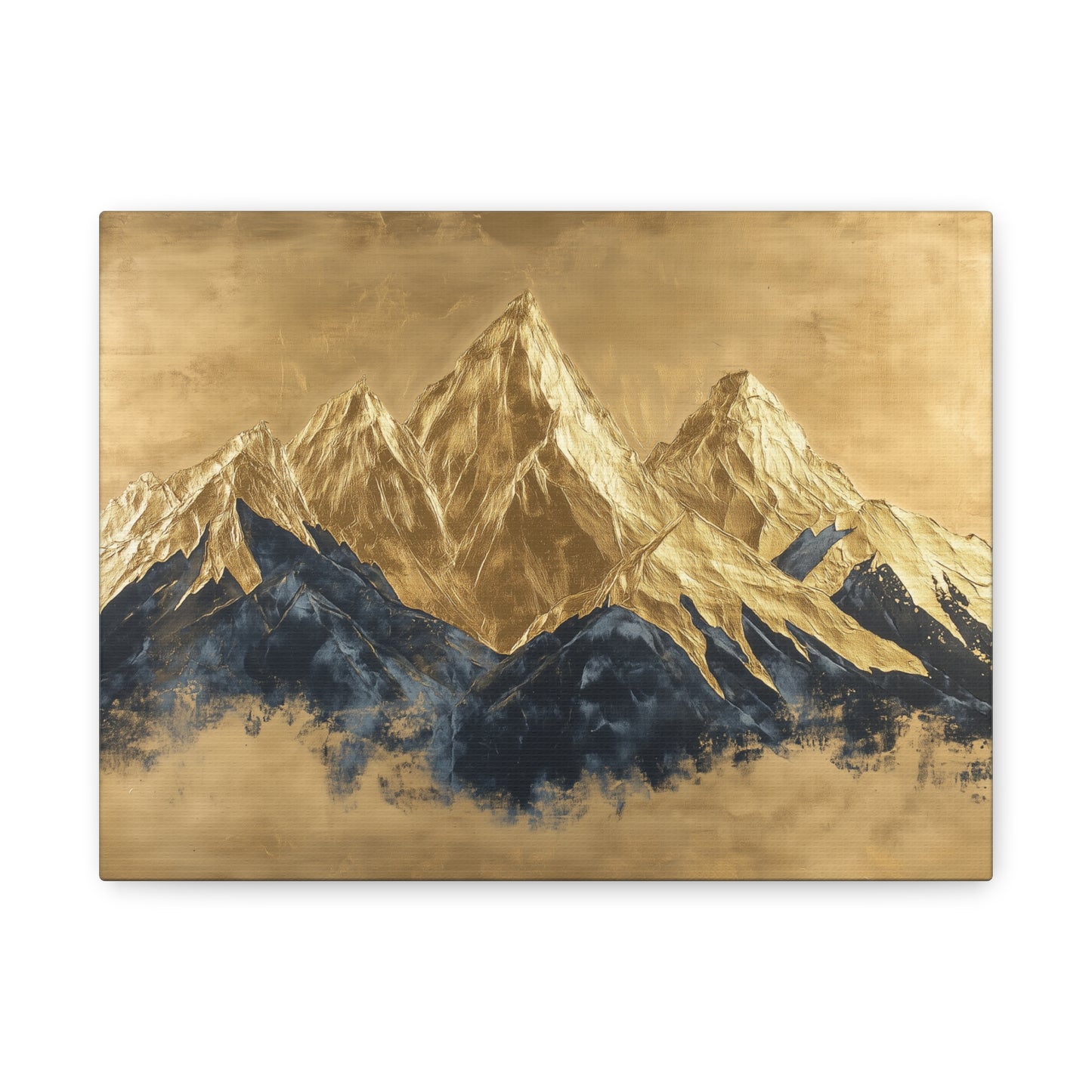 Gold Leaf Mountain Range Art - Canvas