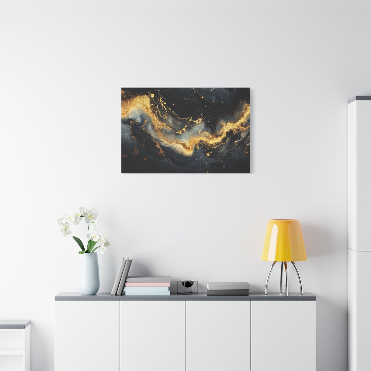 Gold Leaf Outer Space View - Canvas