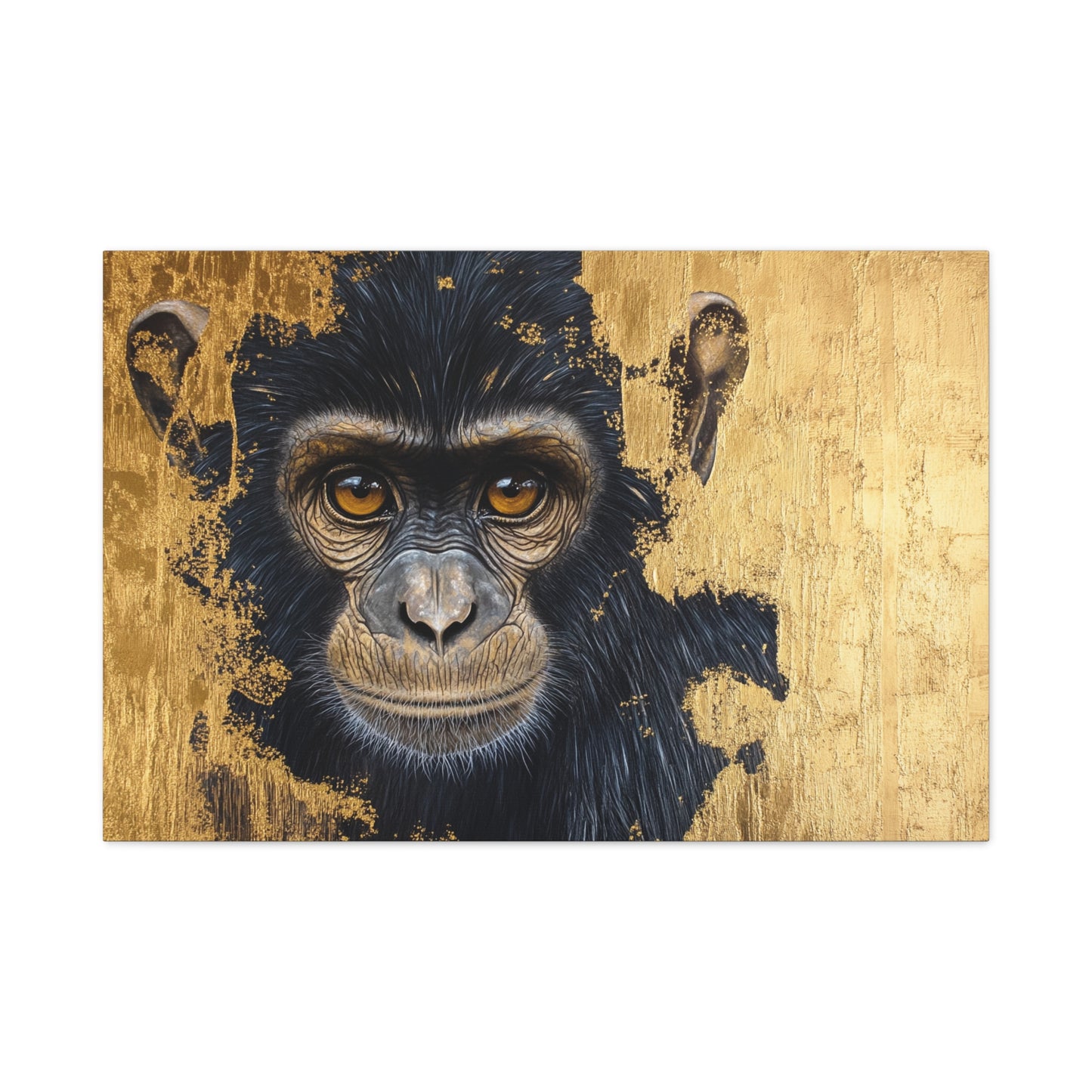 Gold Leaf Chimpanzee - Canvas