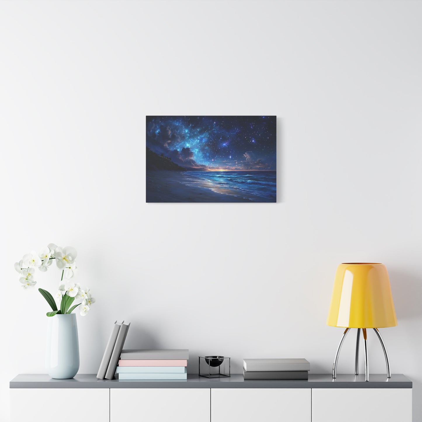 Ethereal Nighttime Oceanic Sky - Canvas