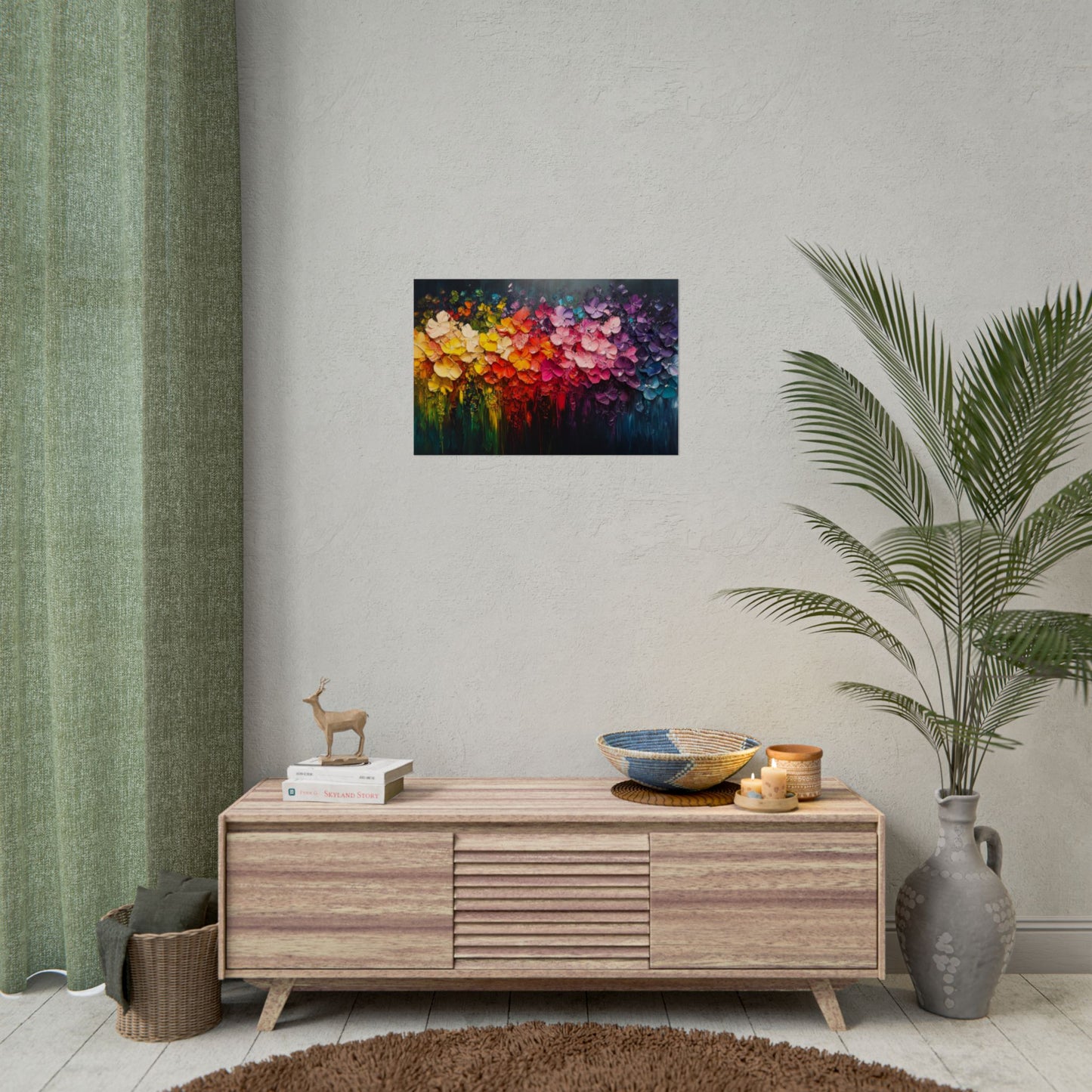 Rainbow Bloom Art - Premium Art Print