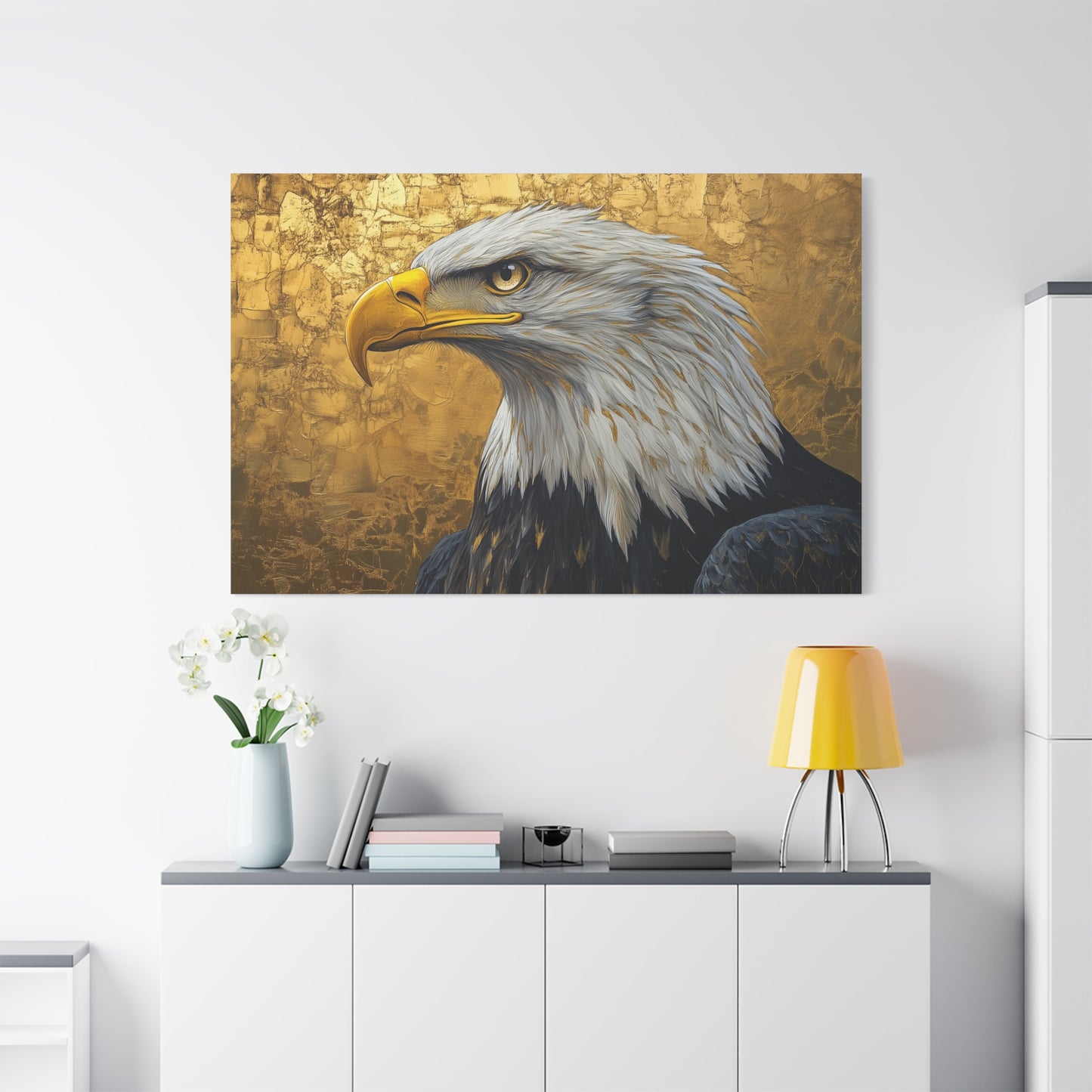 Gold Leaf Bald Eagle - Canvas