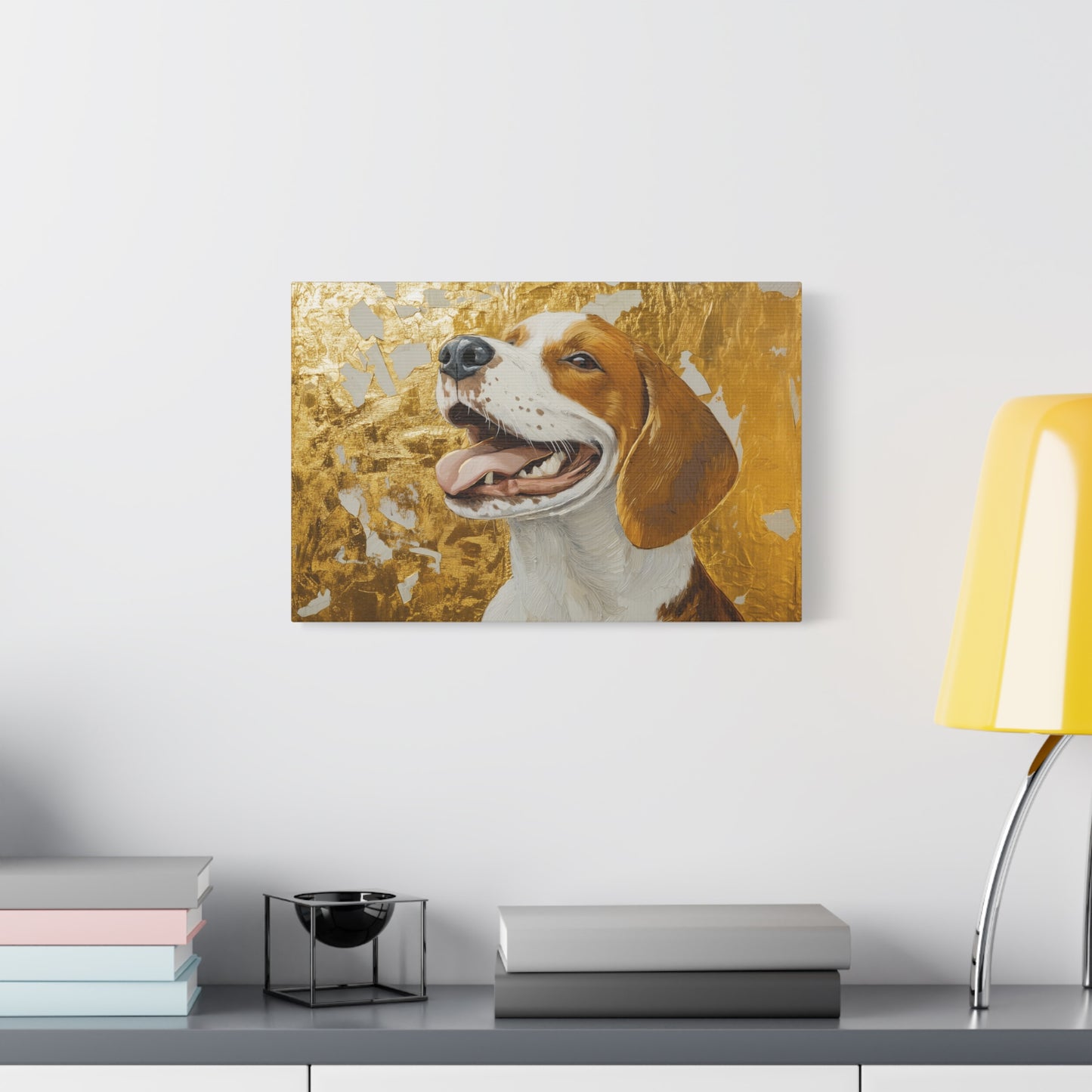 Gold Leaf Beagle - Canvas