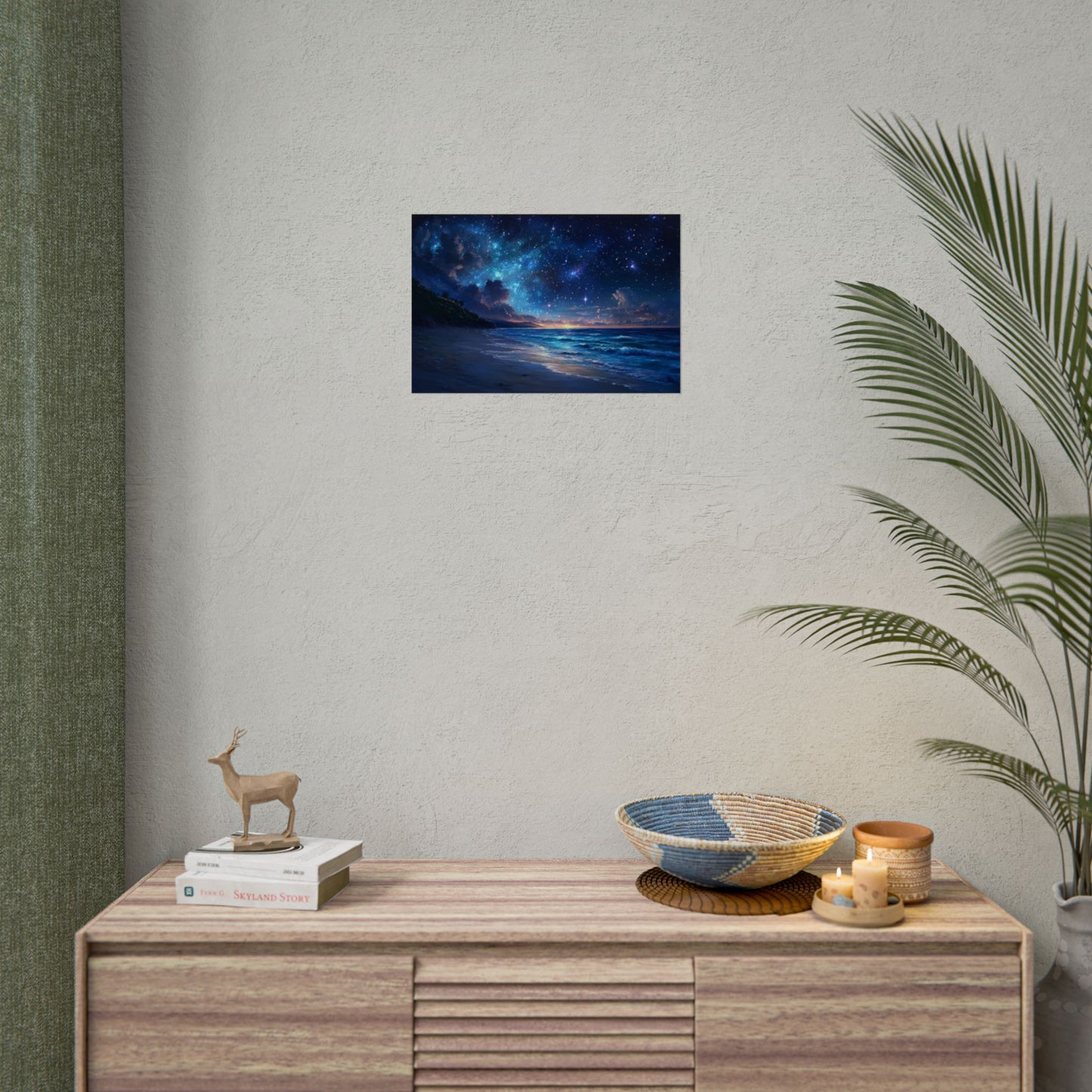 Ethereal Nighttime Oceanic Sky - Premium Art Print