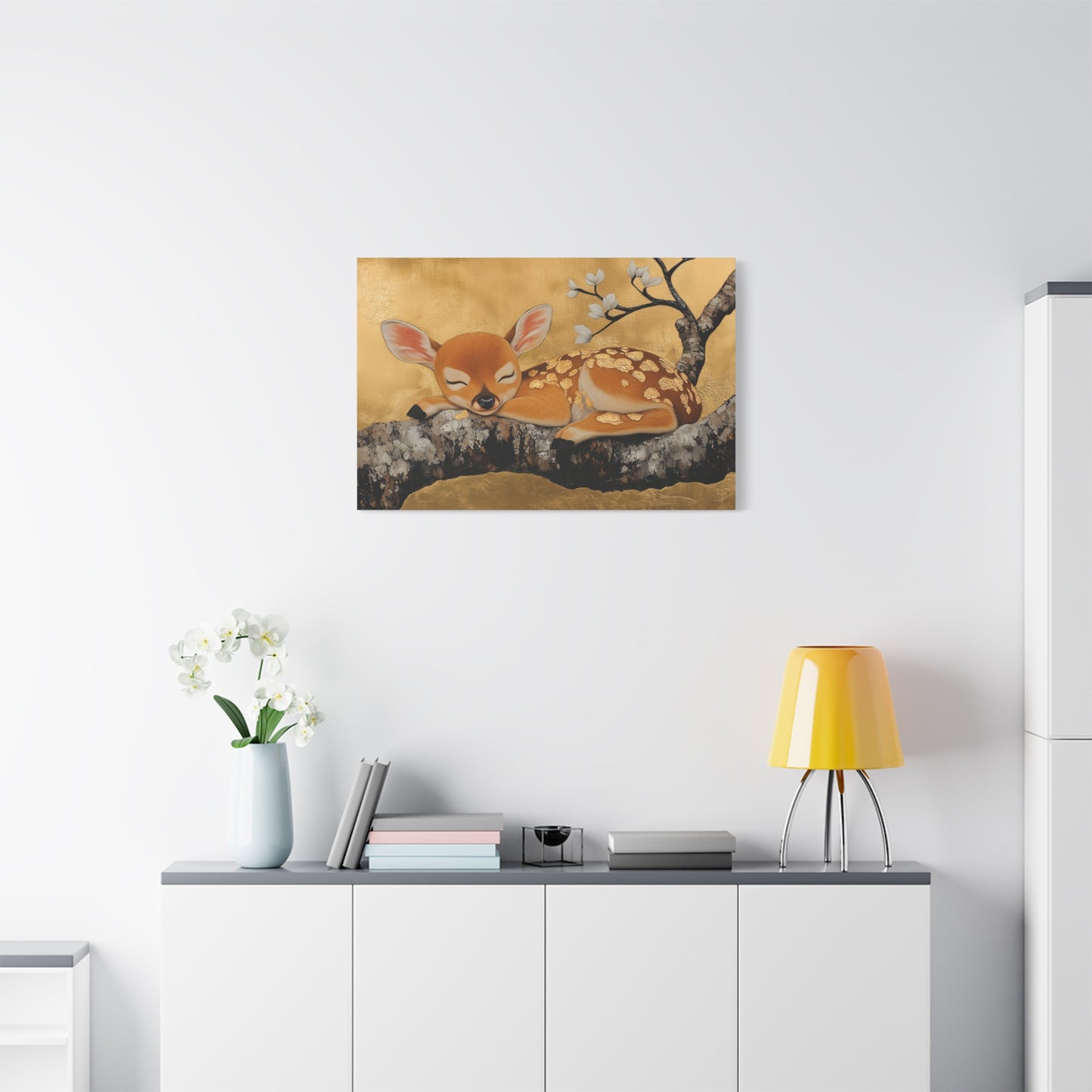 Gold Leaf Baby Deer - Canvas