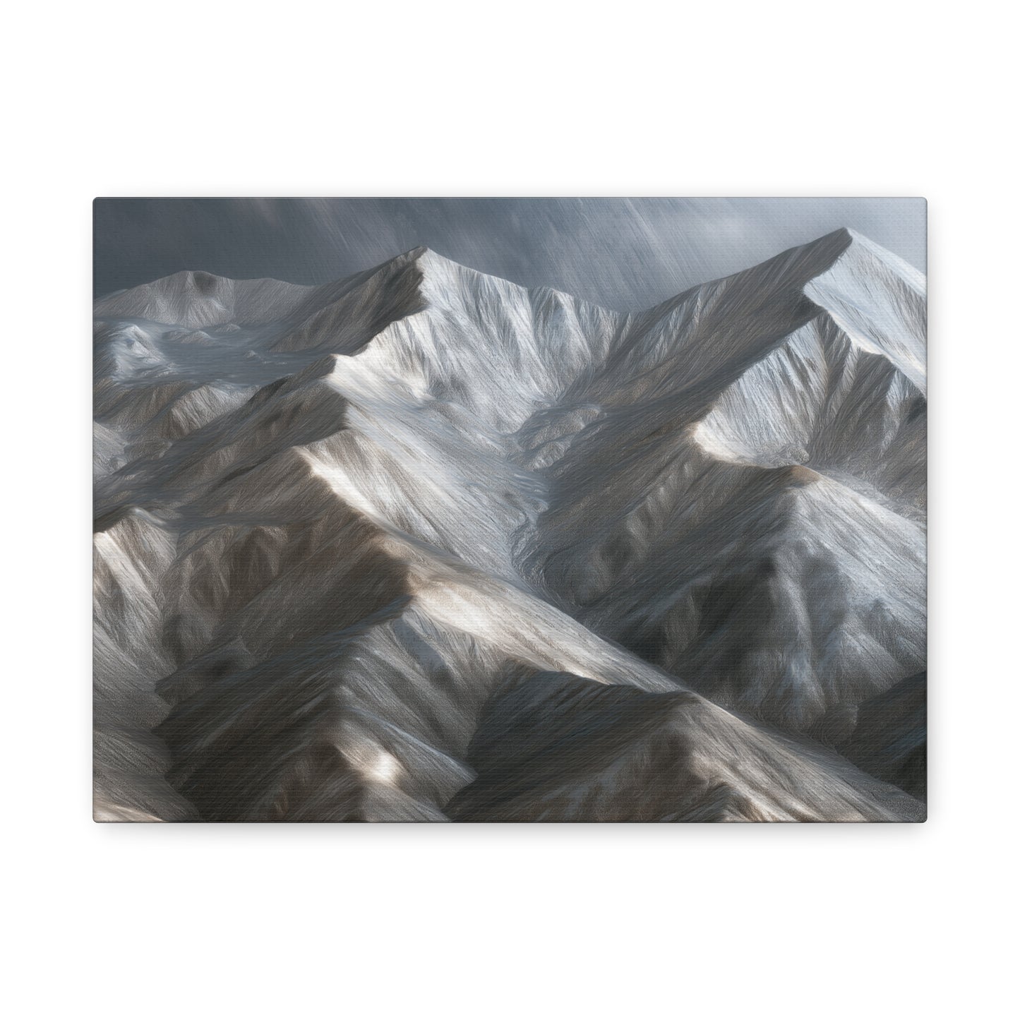 Snowy Mountain Peaks - Canvas