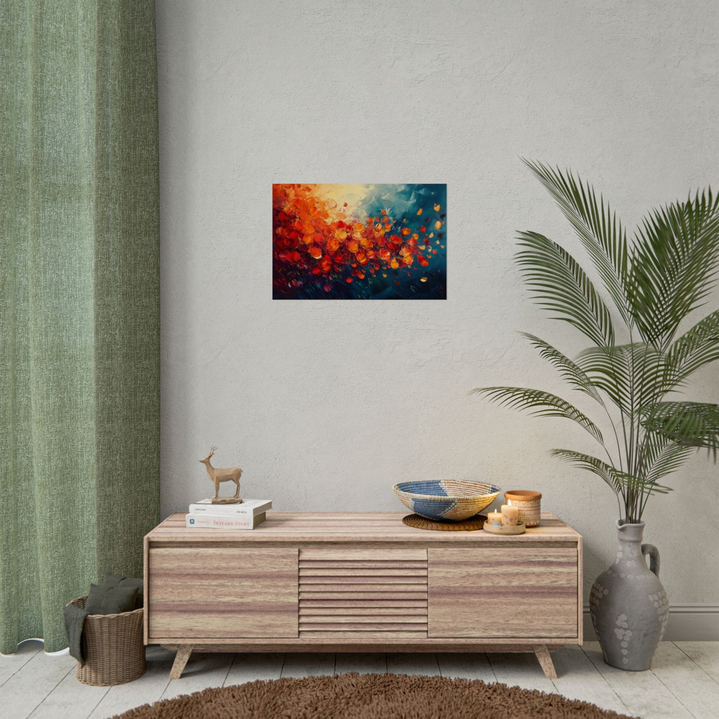 Fiery Floral - Premium Art Print