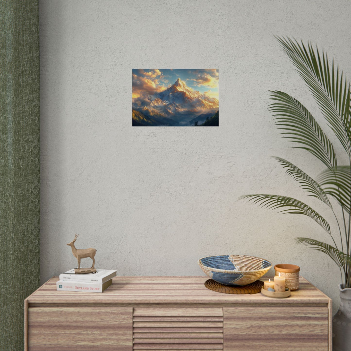 Majestic Glory Beautiful Mountain View - Premium Art Print
