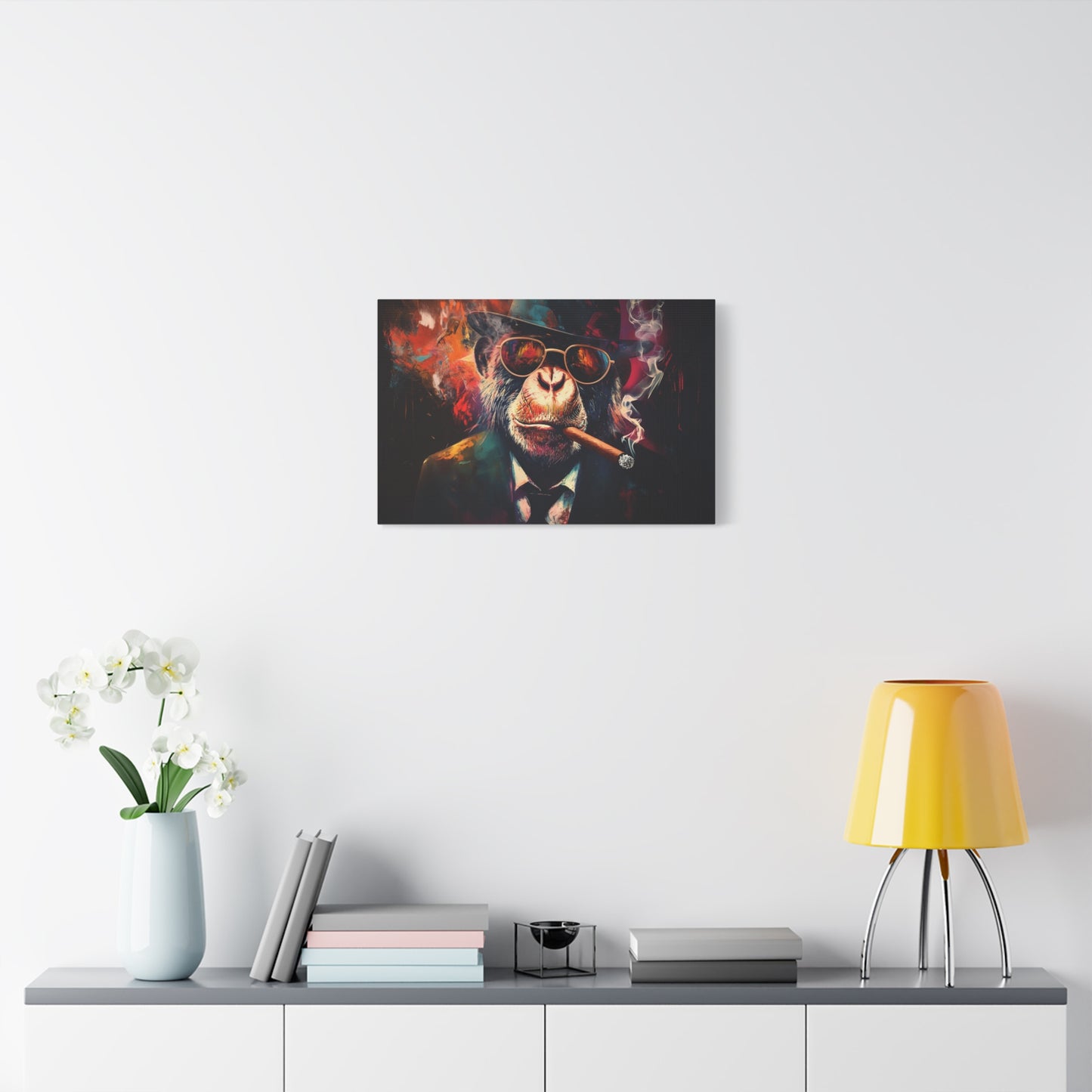 Gangster Chimpanzee Art - Canvas