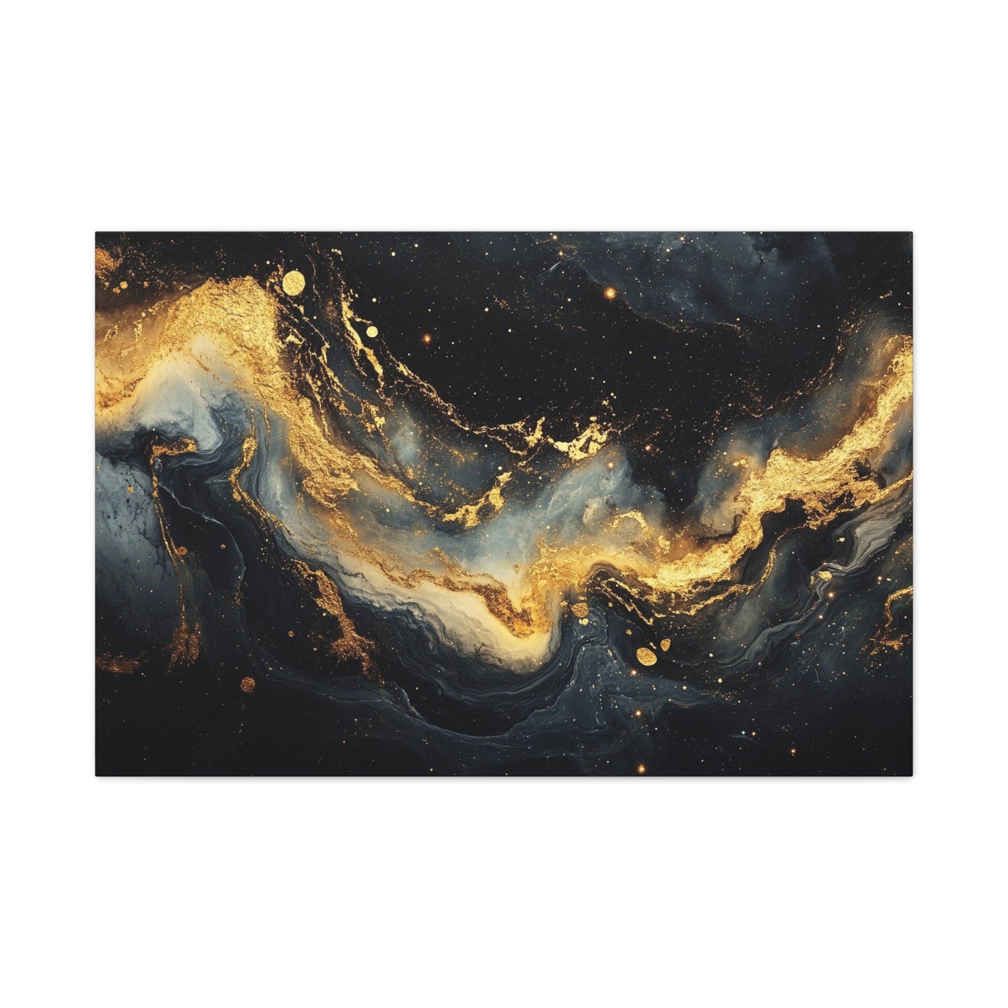 Gold Leaf Outer Space View - Canvas