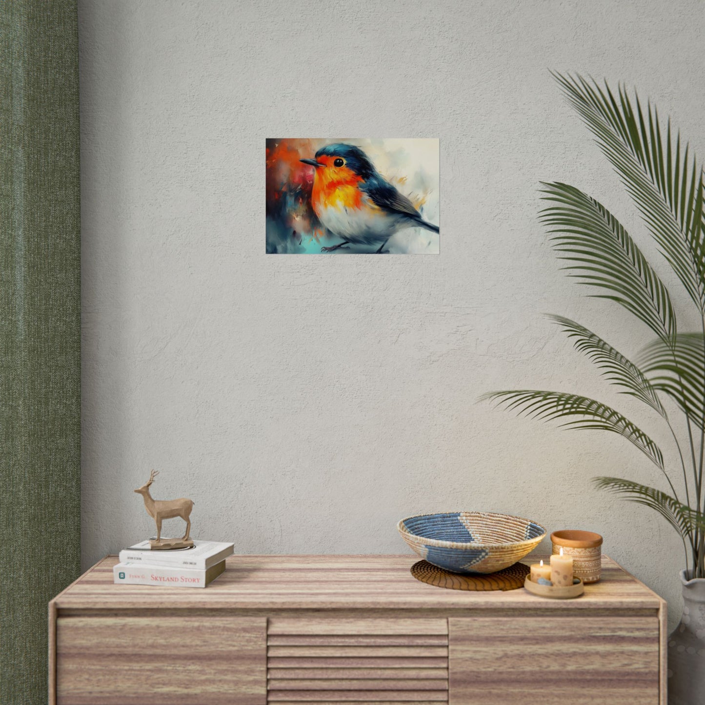 Red Breast Robin Art - Premium Art Print
