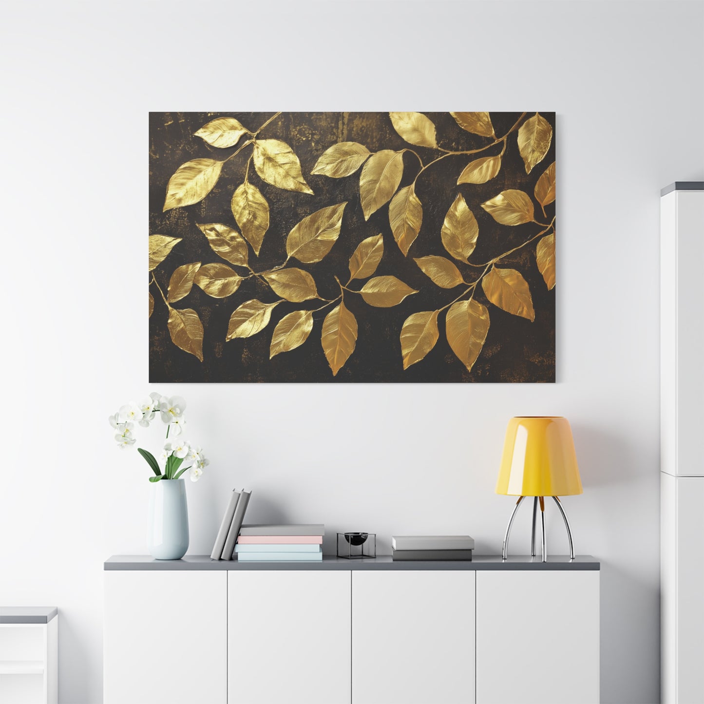 Gold Leaf Golden Leaves - Canvas