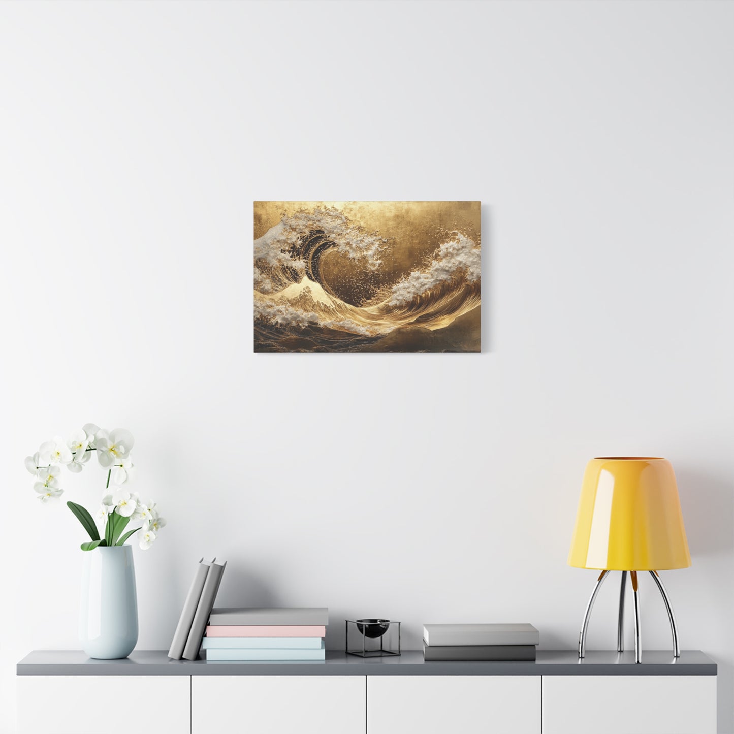 Gold Leaf Gold Waves - Canvas