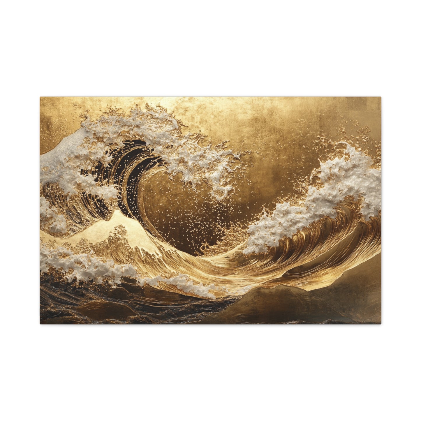 Gold Leaf Gold Waves - Canvas
